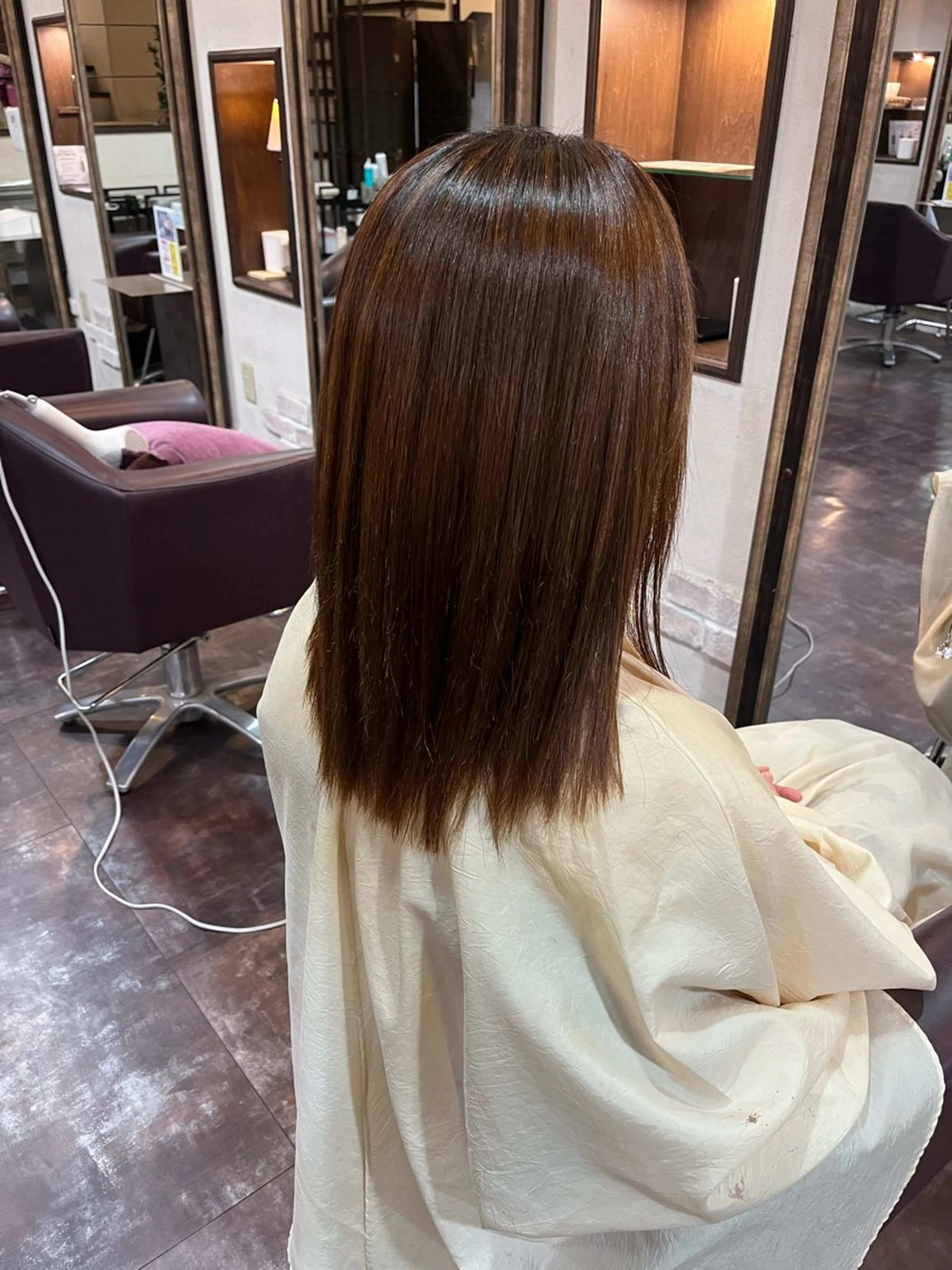 ミディアム 縮毛矯正 髪質改善 田中大貴のヘアスタイル