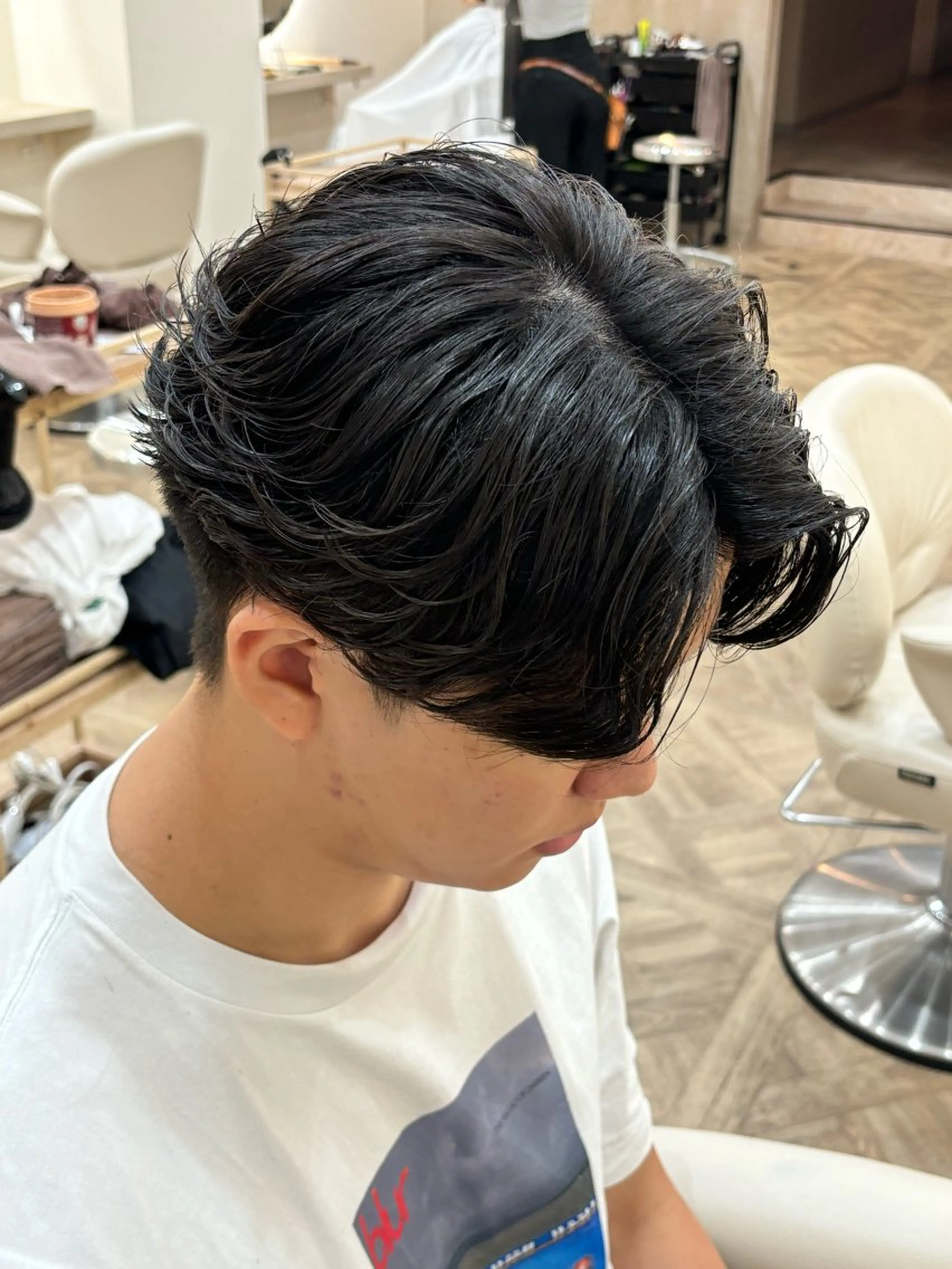 ショート パーマ メンズ フェザーパーマ メンズパーマ カット パーマ トリートメント パーマ職人DAIKI ツイスパ/波巻きのヘアスタイル