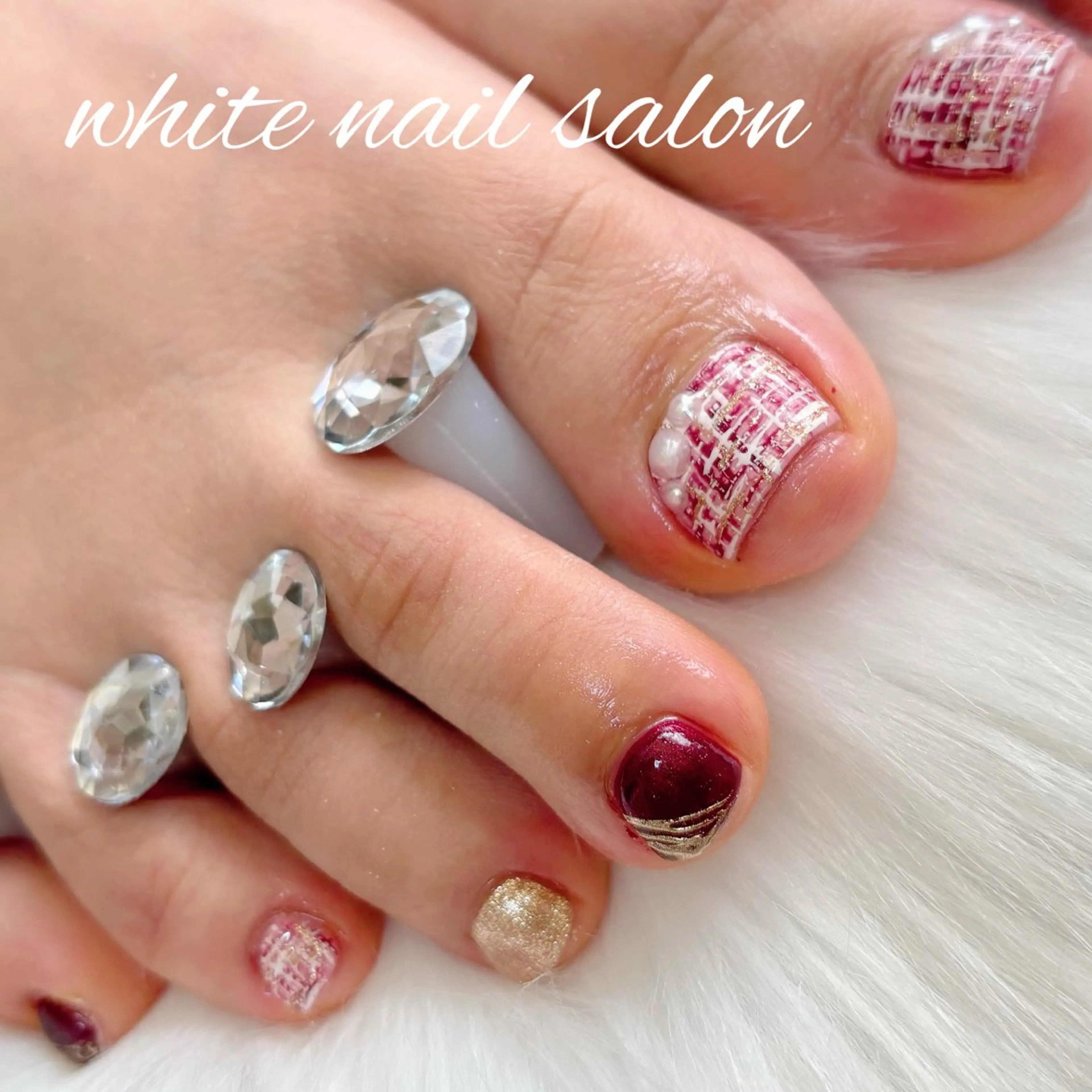 ネイル フットネイル フットネイル white nail salonのネイルデザイン