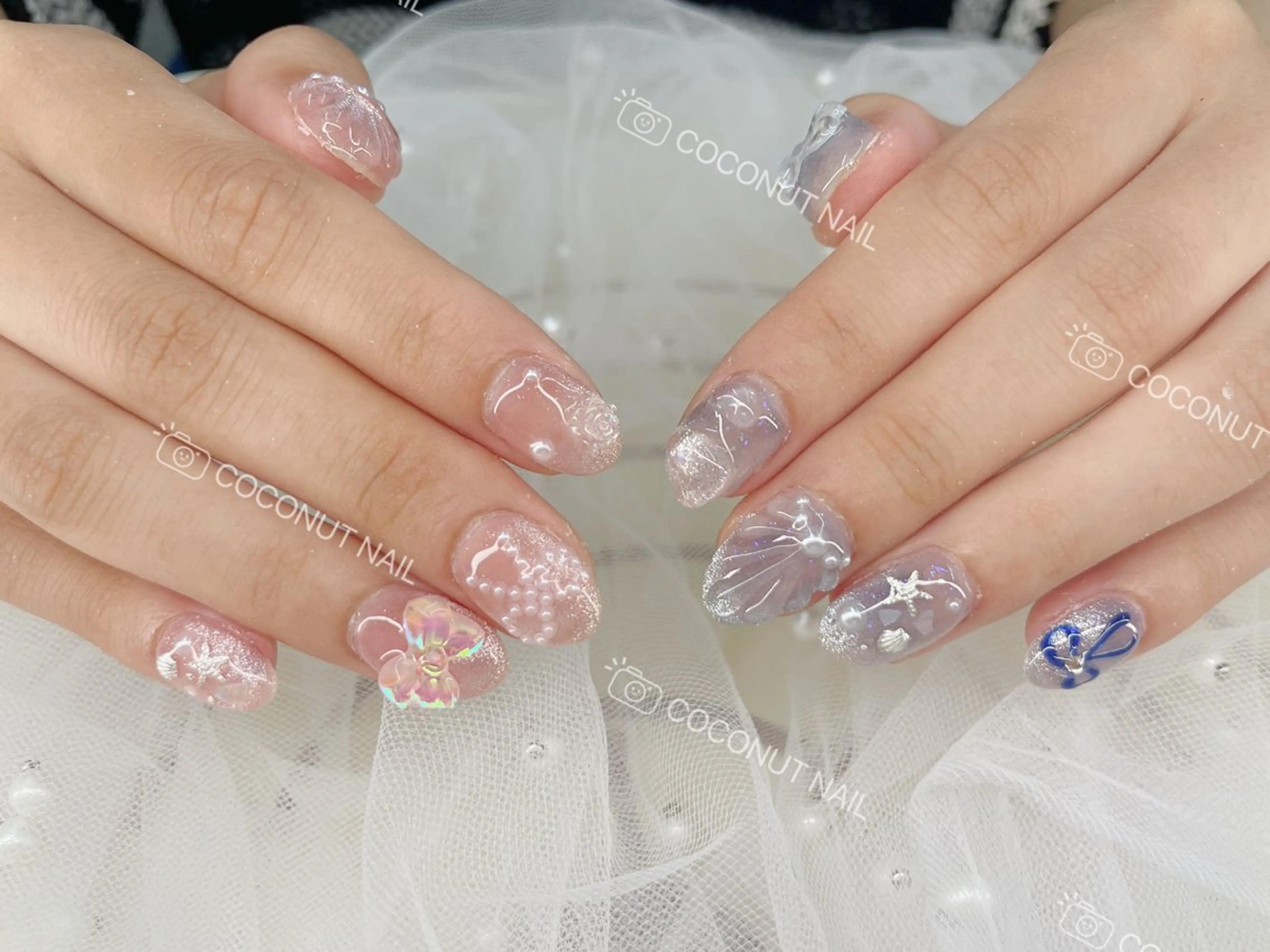 ネイル ハンドネイル 神田 ココナッツのネイルデザイン