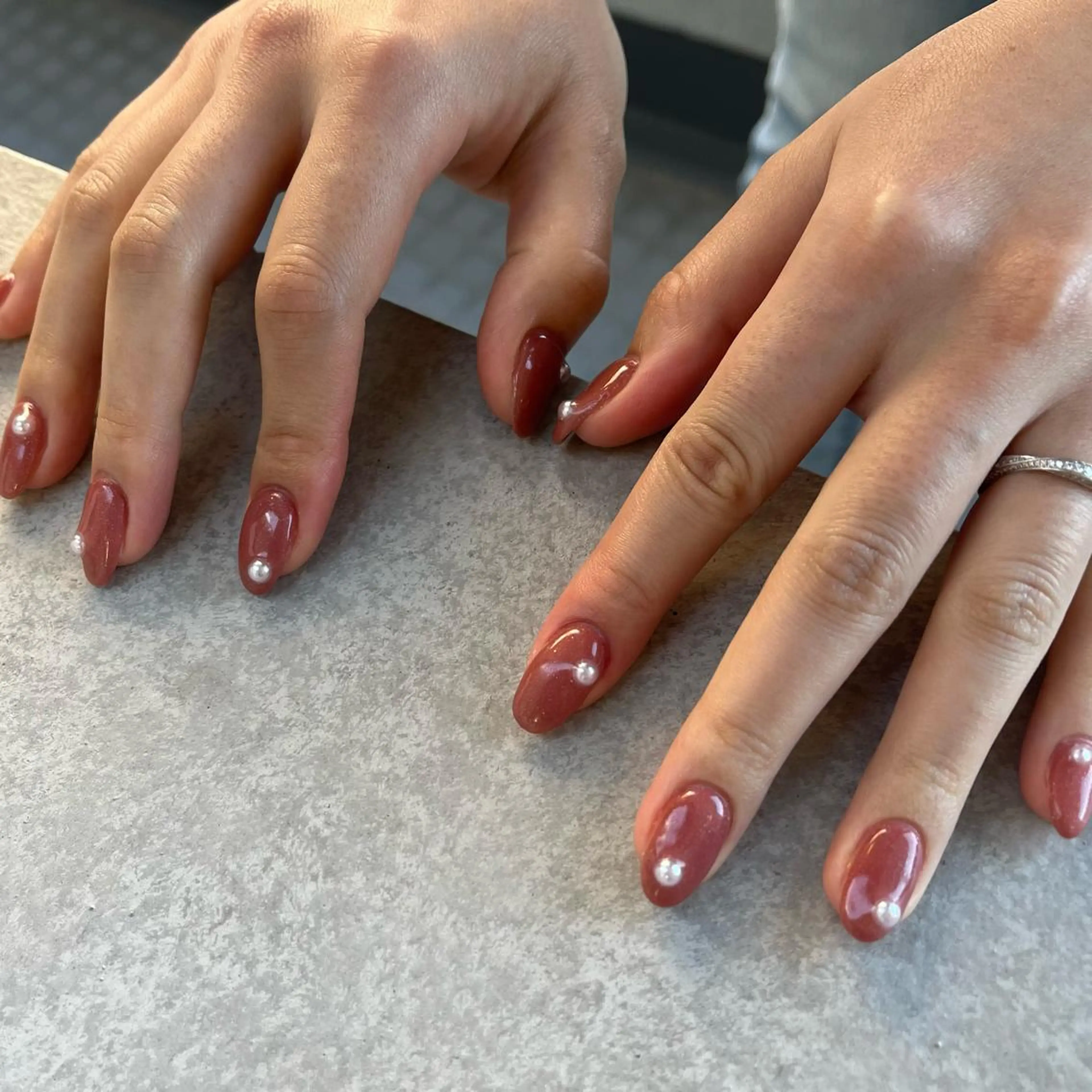 ネイル ハンドネイル 🤎Two ERI🤎のネイルデザイン