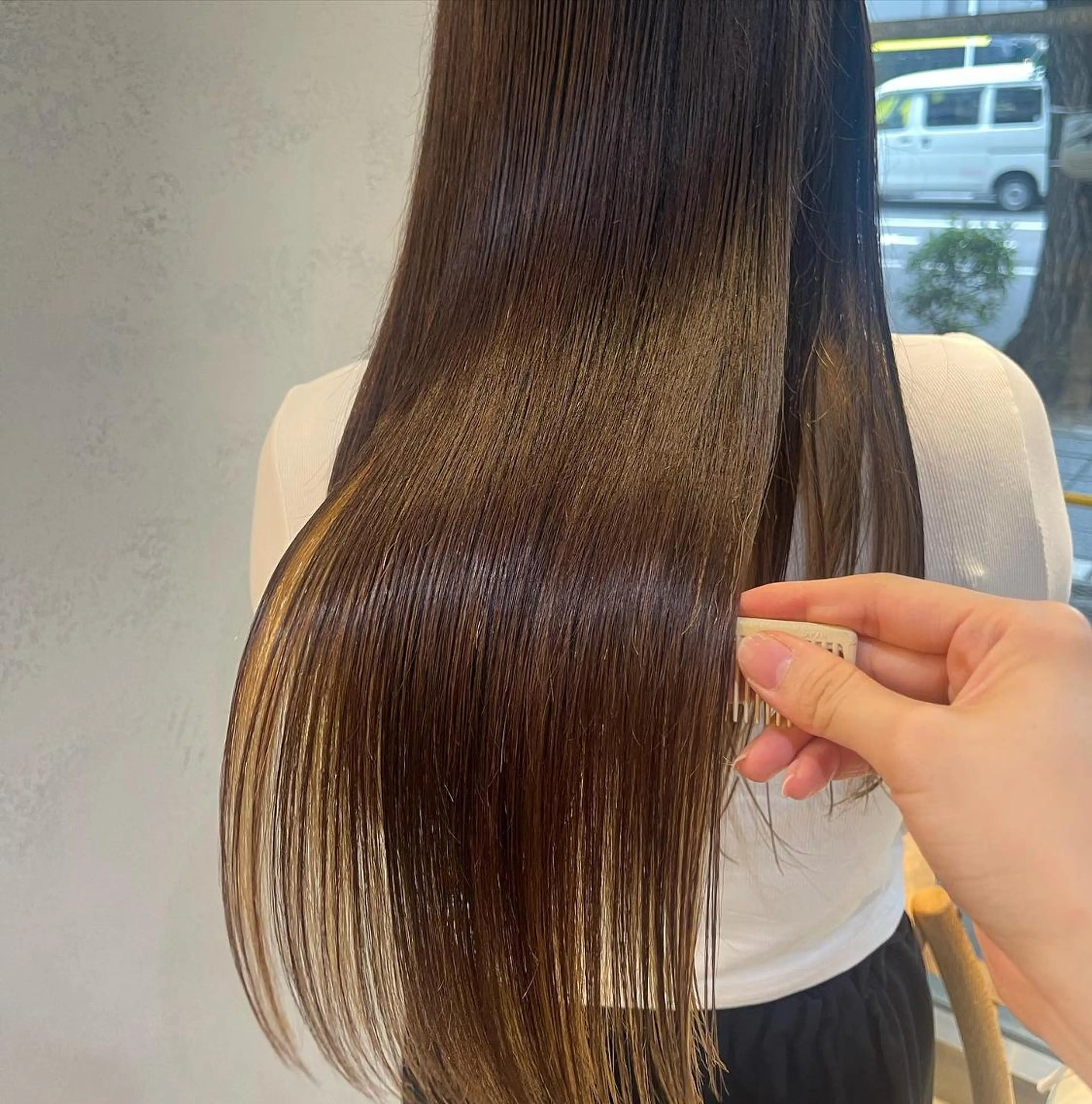 ミディアム カラー ヘアアレンジ ベージュカラー 黒髪 インナーカラー 髪質改善 似合わせカット ❥【韓国風ヘア】 stylist 林❥のエステ・リラクイメージ