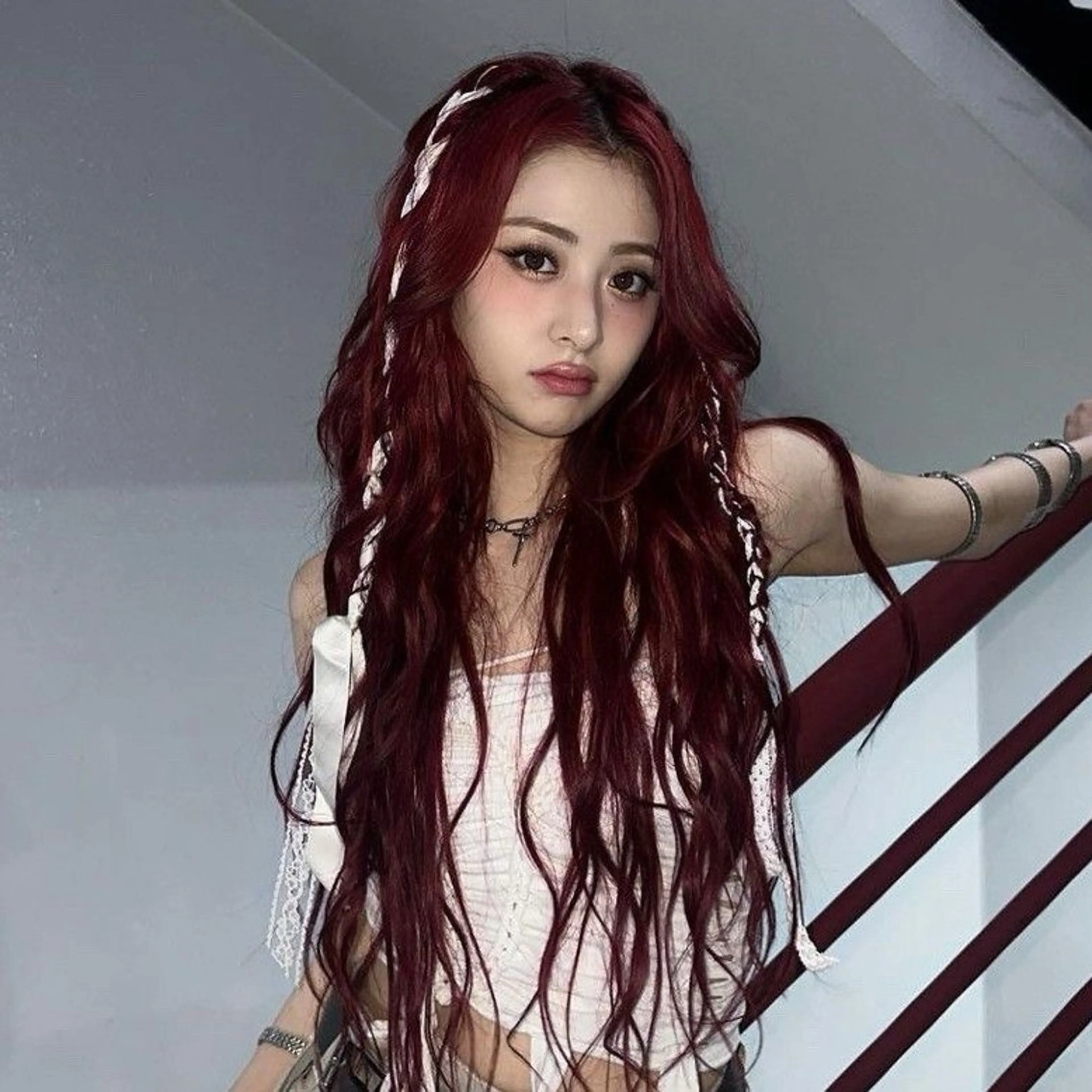 ロング カラー ブリーチ ヘアカラー カラーモデル🎀 アイラッシュ/YUIのヘアスタイル