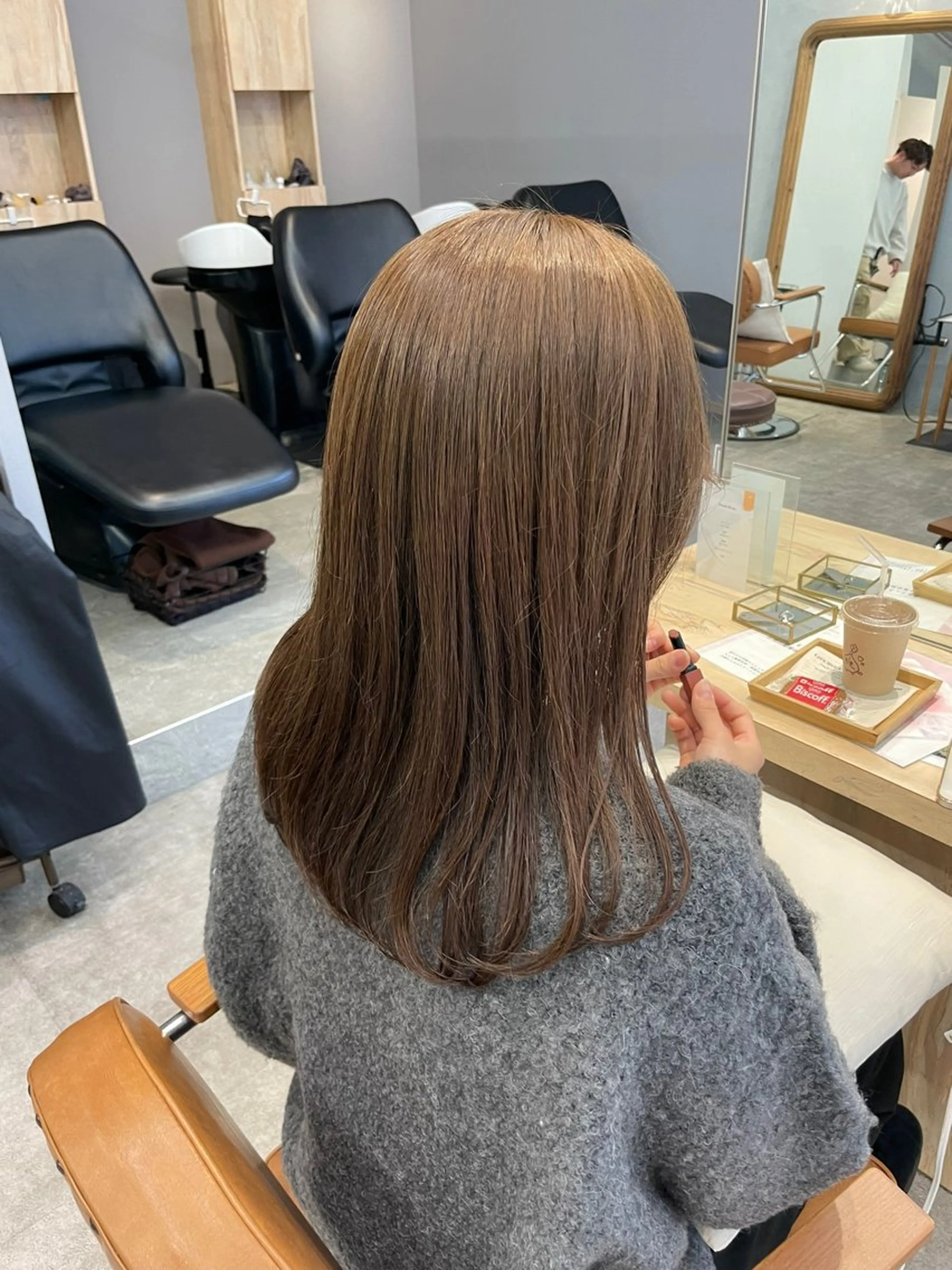 セミロング カラー ヘアアレンジ ヘアカラー yuka🥕 橿原神宮前のヘアスタイル