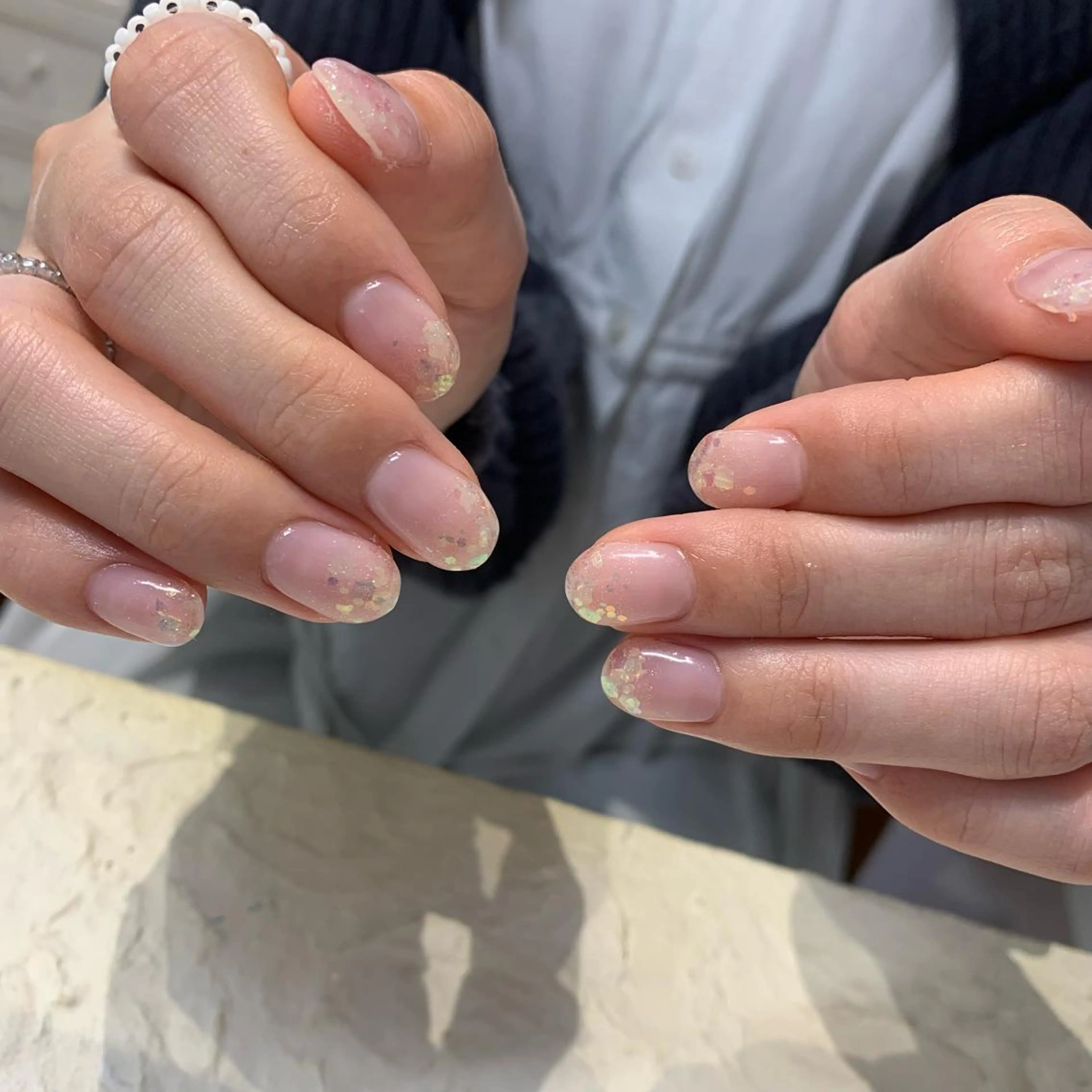 ネイル ラメ(グリッター) ラメグラデーション ハンドネイル マキノ ユイのネイルデザイン