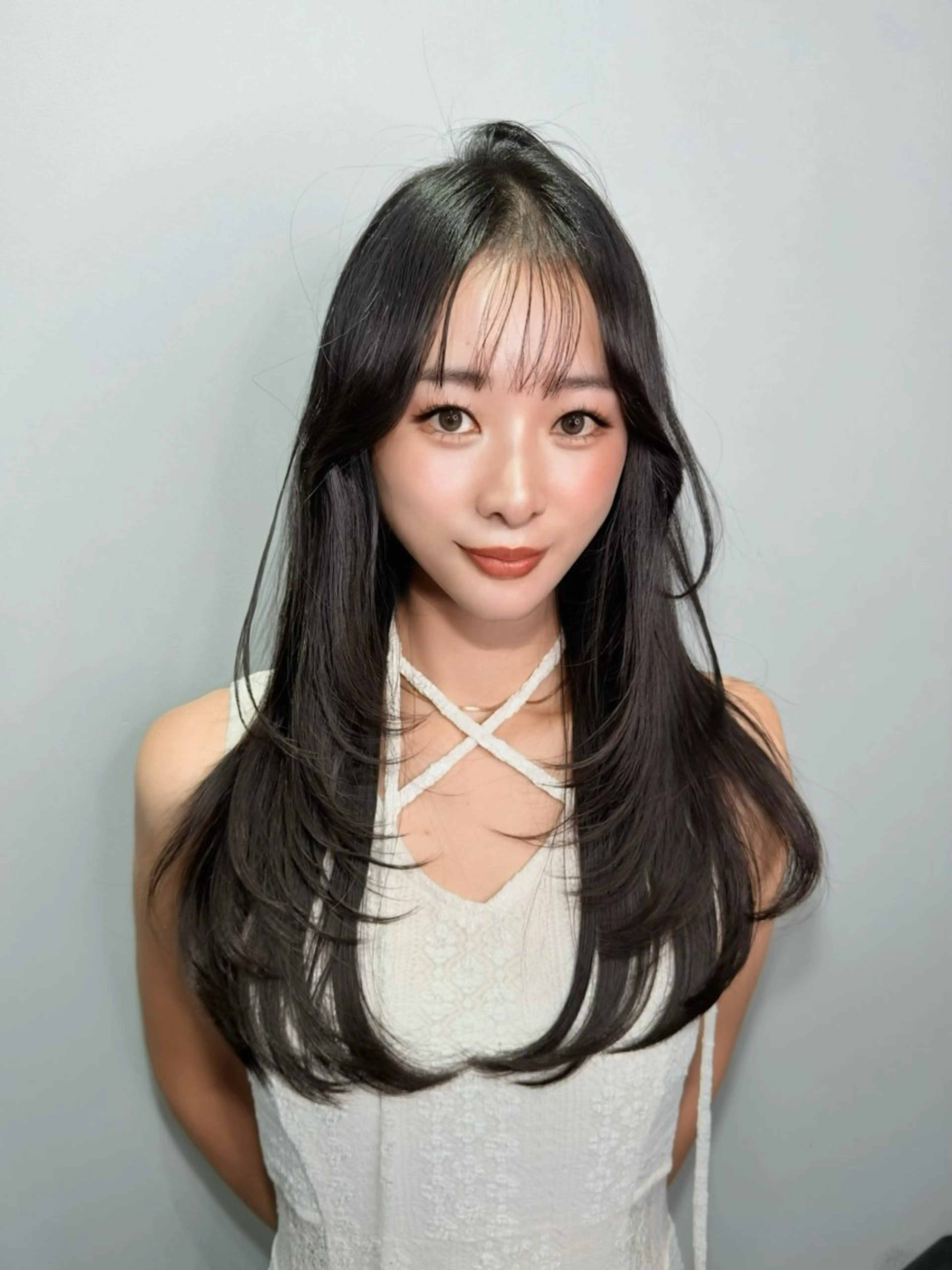 ロング カラー カット ヘアカラー トリートメント ワンホン×韓国/ 髪質改善/itaruのヘアスタイル