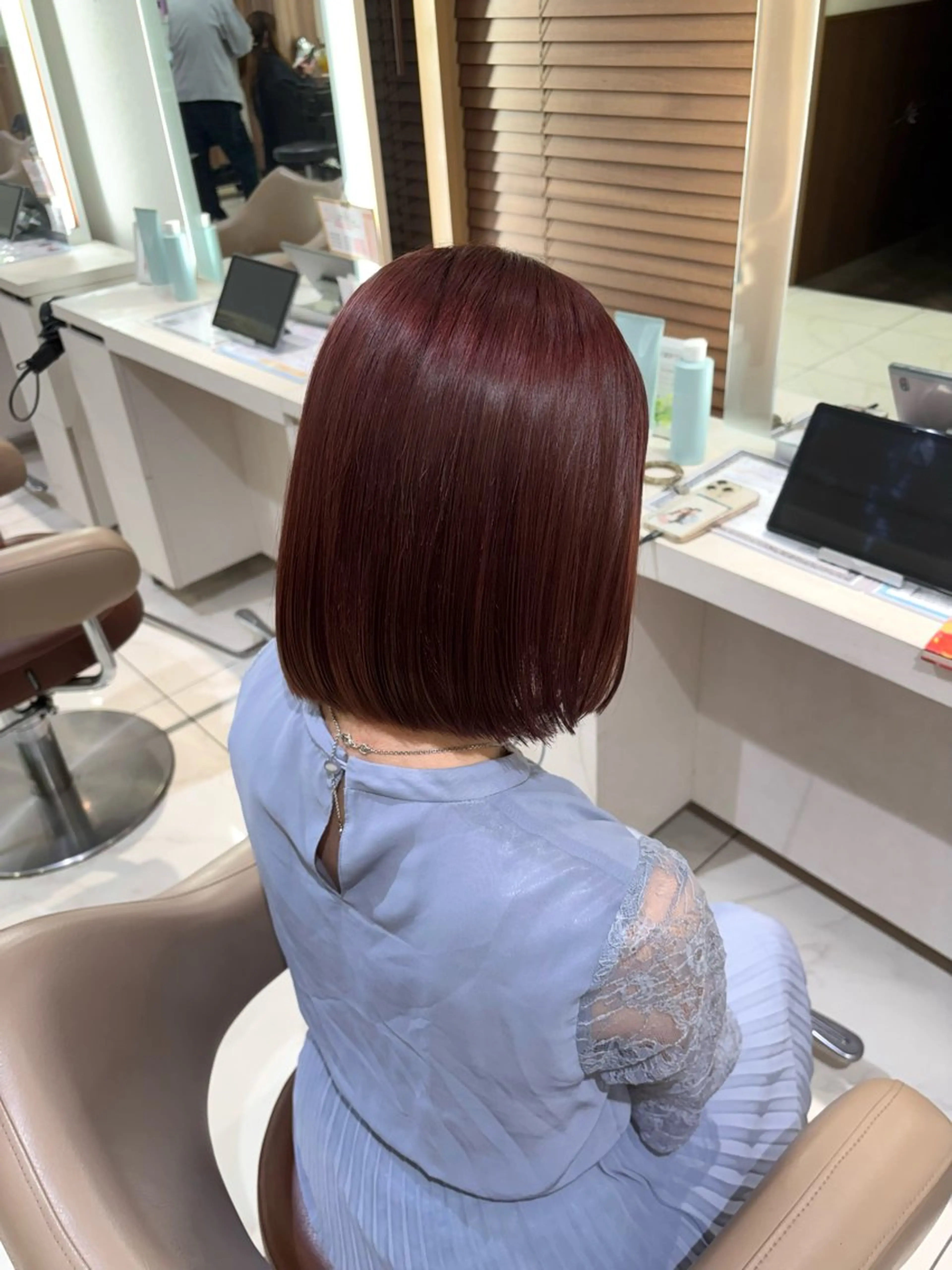 ミディアム 高橋凜/髪質改善/ 縮毛矯正/カラーのヘアスタイル