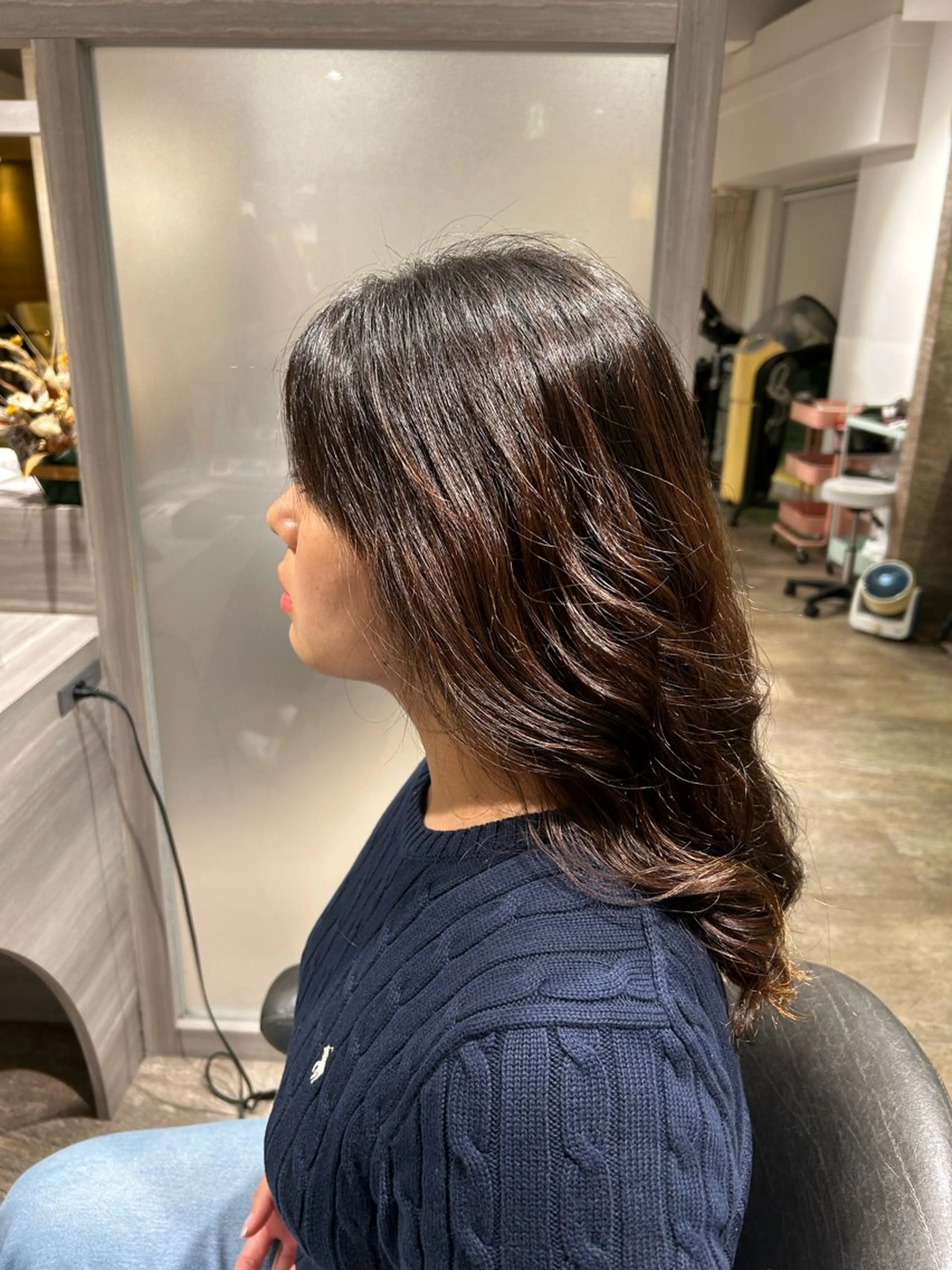 ロング パーマ デジタルパーマ 武井 哉子のヘアスタイル