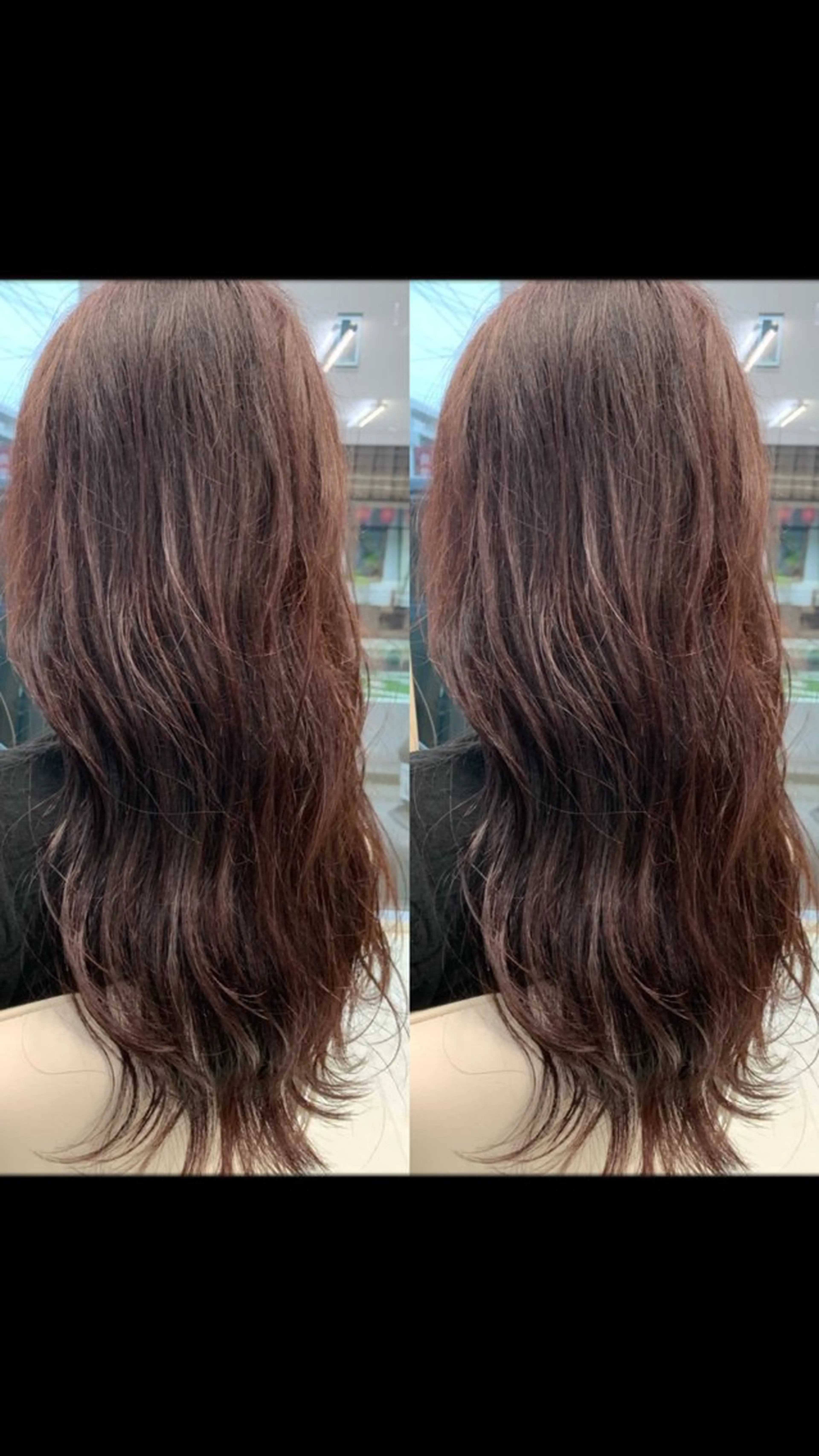 ロング 裾分 華子のヘアスタイル