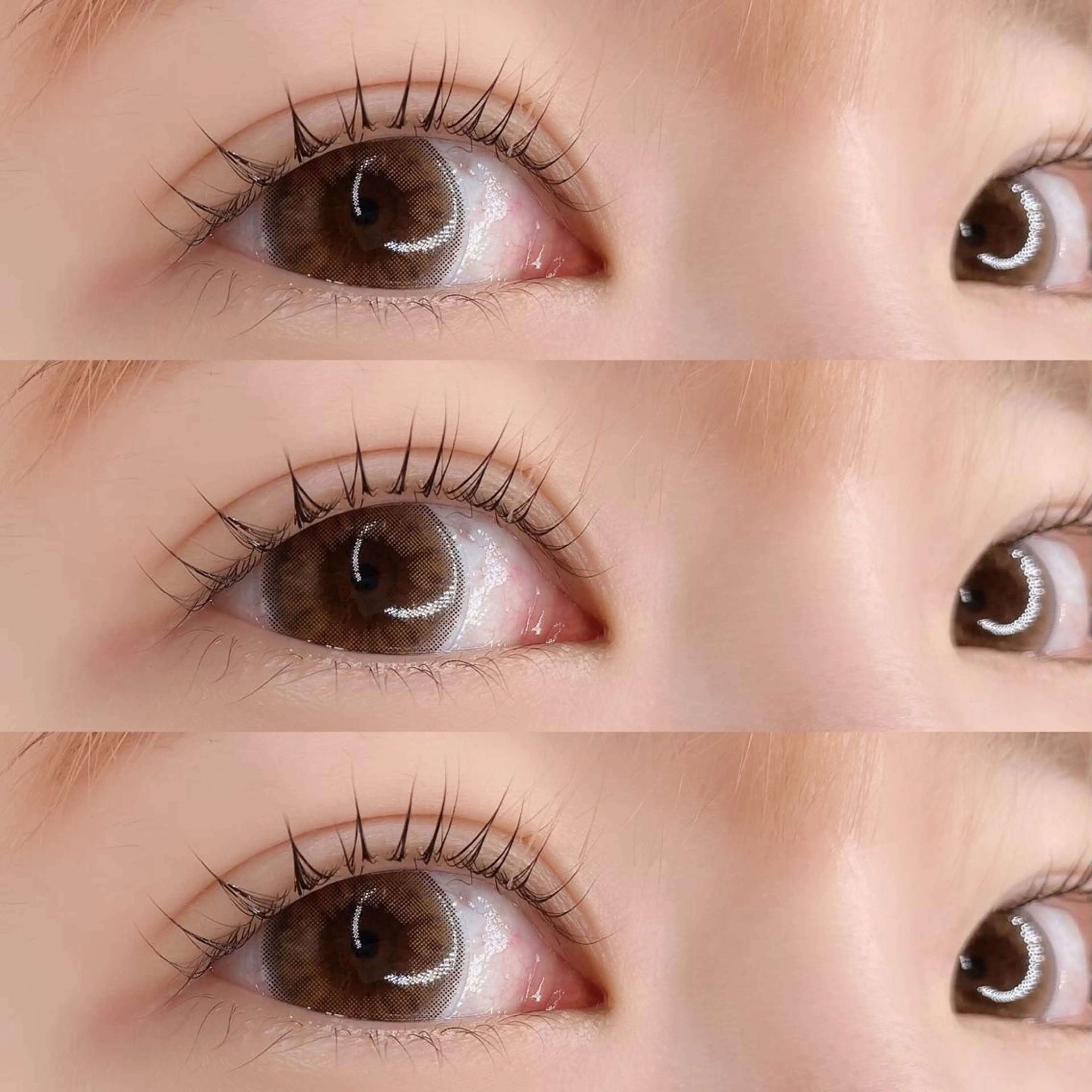 マツエク・マツパ 束感まつ毛 フラットラッシュ 韓国風マツエク パリジェンヌラッシュリフト ボリュームラッシュ 肌に馴染むハイトーン /ミルクティーカラーのヘアスタイル