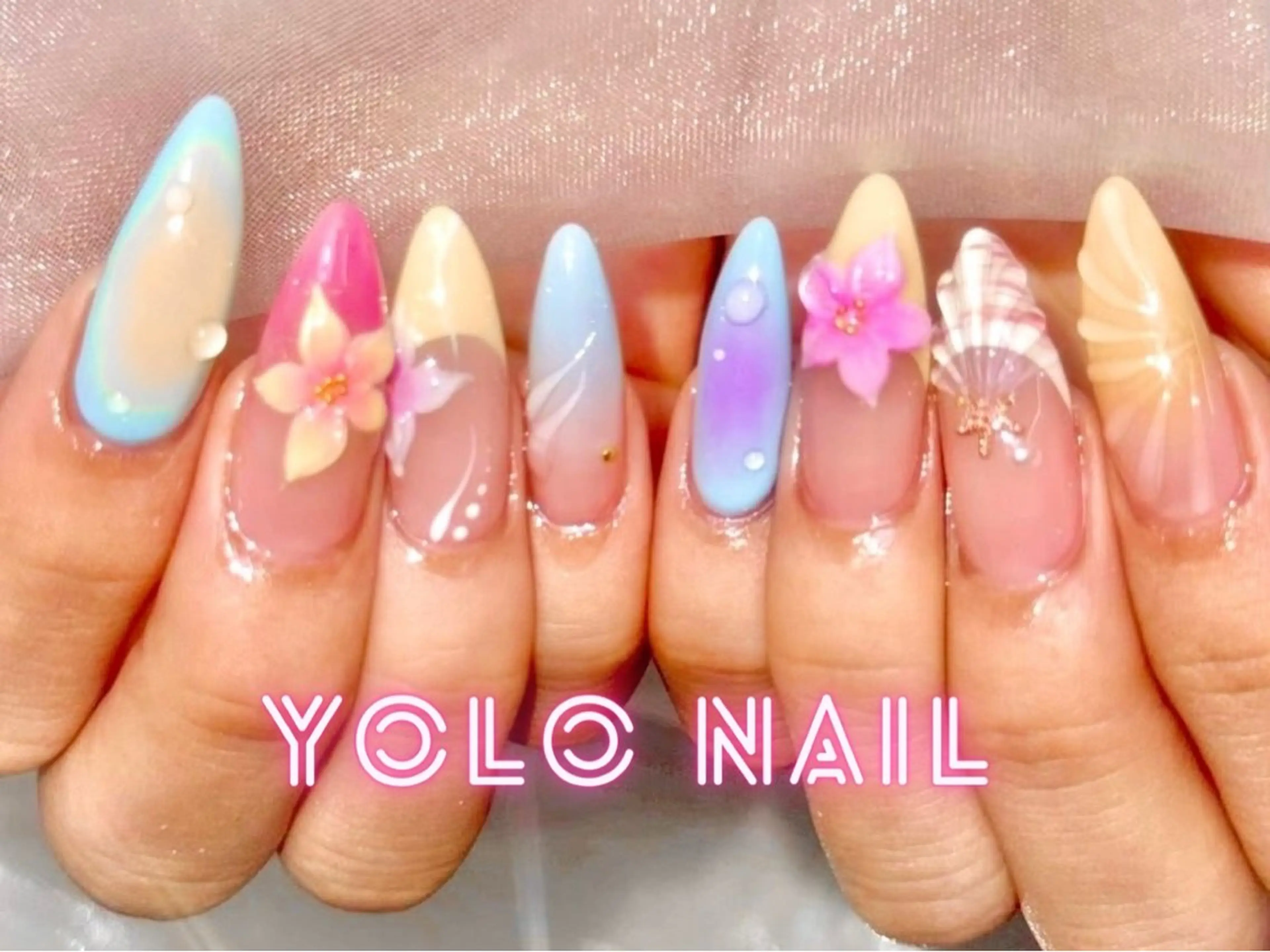 ネイル 持ち込み ハンドネイル YOLONAIL心斎橋店所属・田本 和音のネイルデザイン