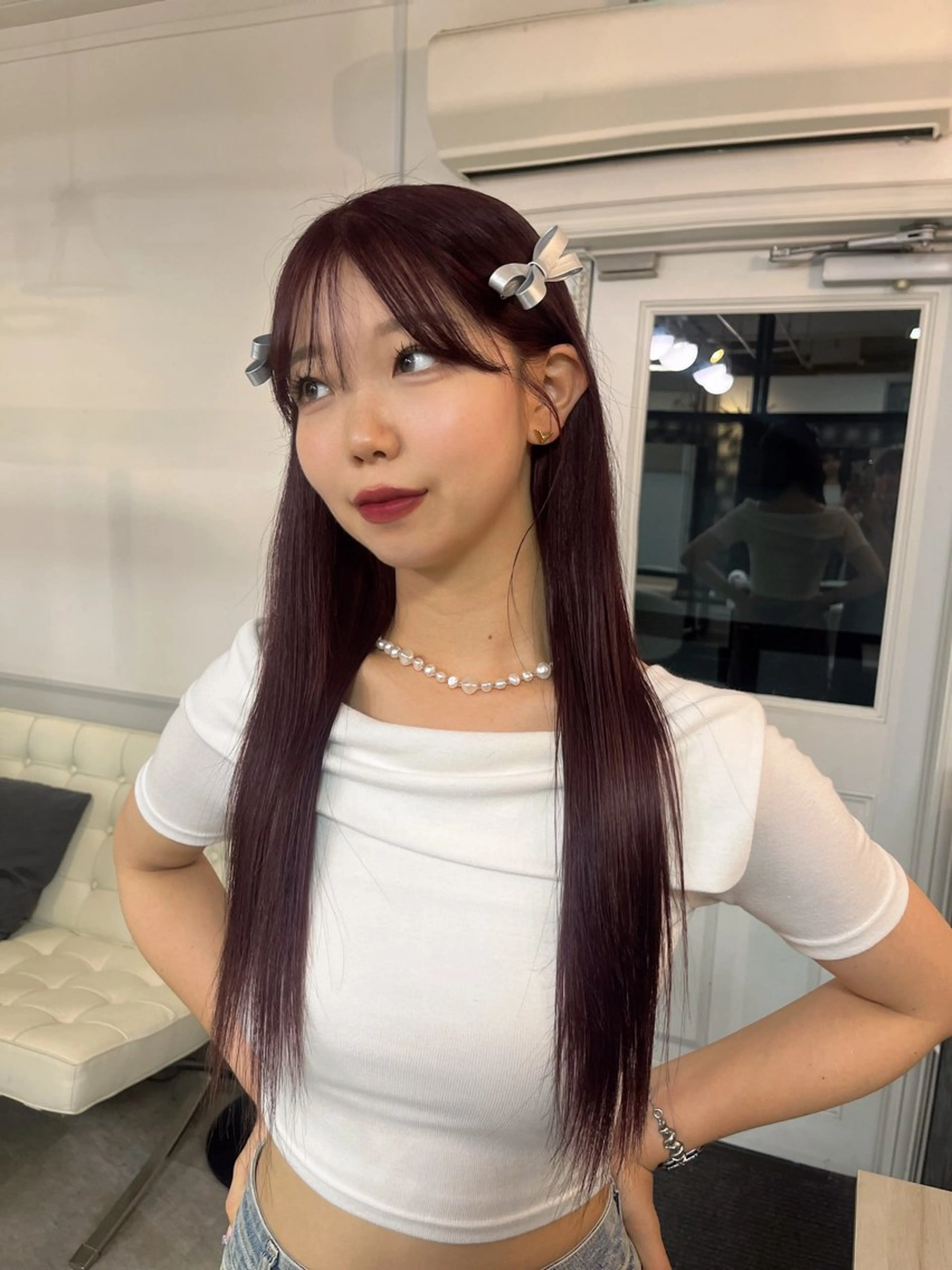 ロング カラー ヘアカラー 【色落ちまで可愛い】 mao🐩💜のヘアスタイル