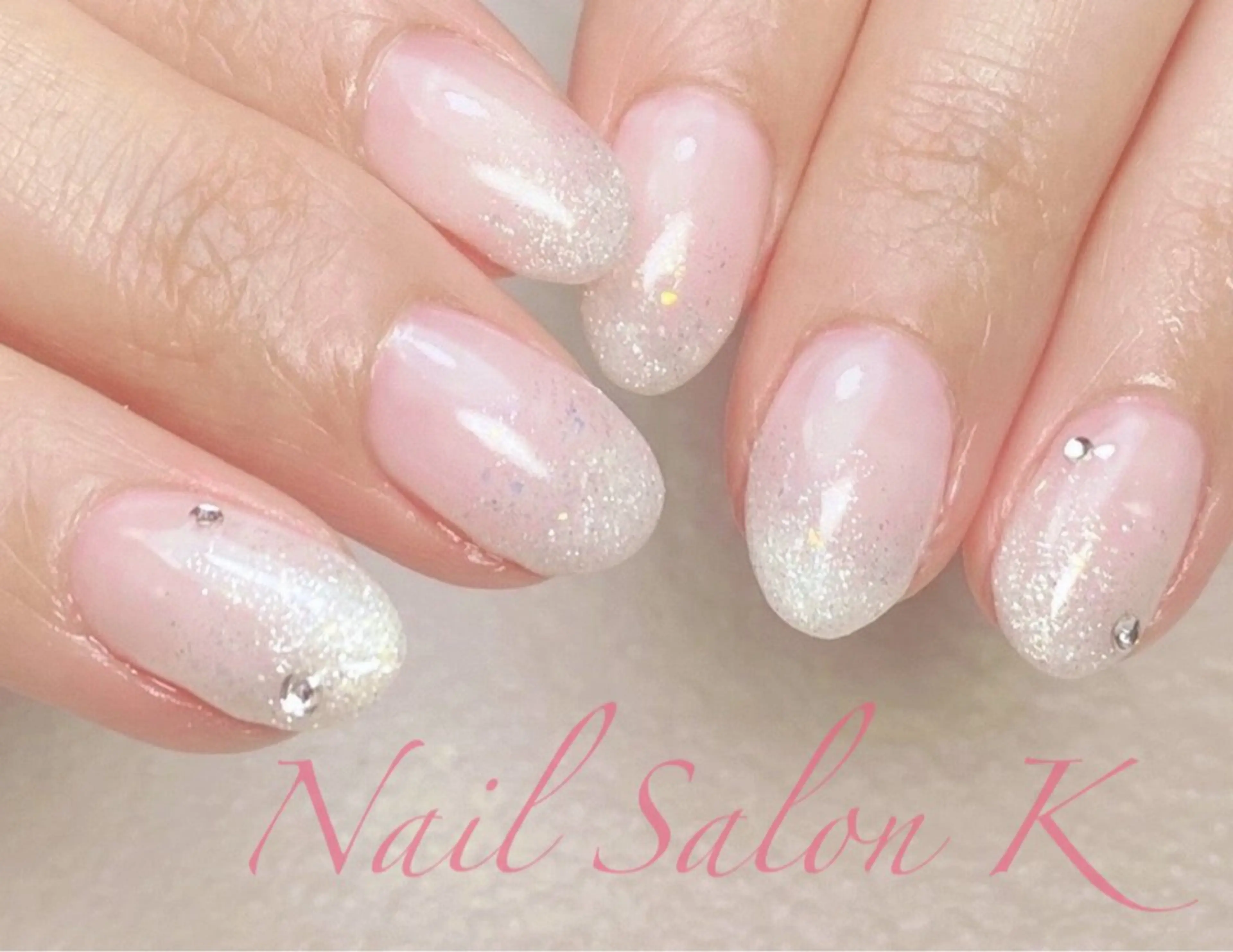 ネイル 長さ出し フラッシュネイル キラキラネイル マグネットネイル ストーンネイル ハンドネイル Nail Salon K 🧸美爪育成のネイルデザイン