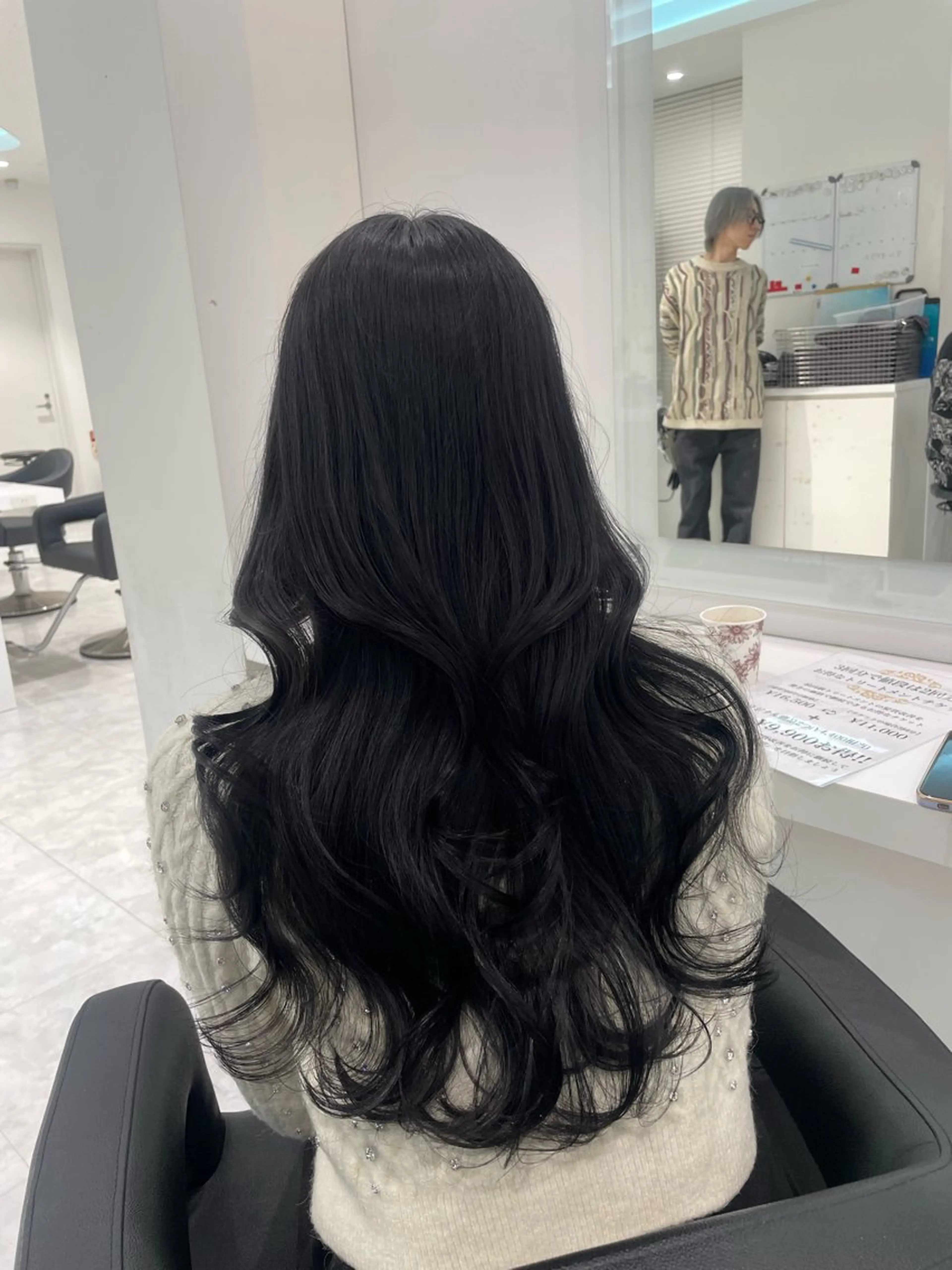 ロング カラー ヘアアレンジ メンズ 黒髪 透明感カラー 髪質改善 トリートメント ヘアカラー トリートメント 💗ブリーチなし暖色 kotono💗のヘアスタイル