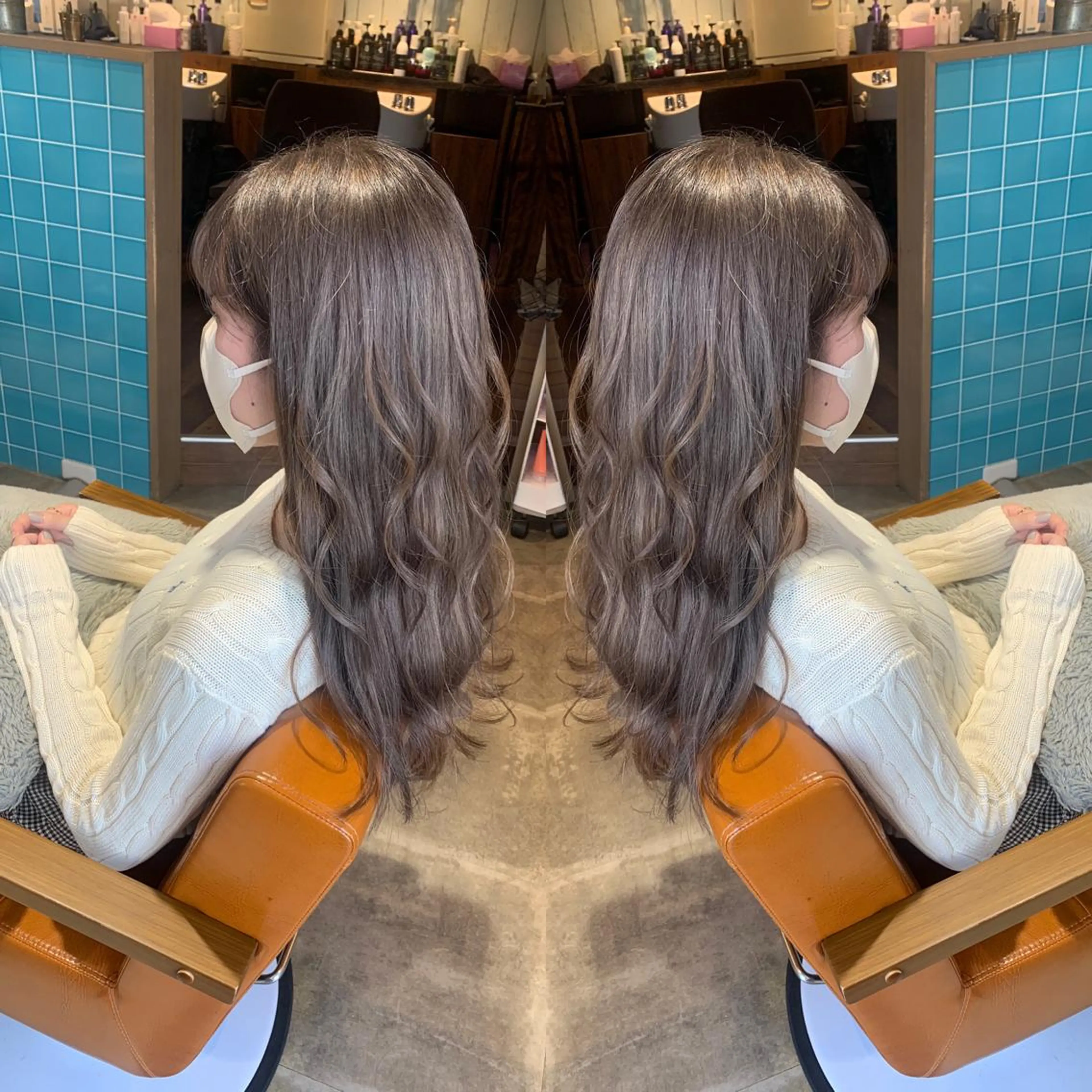 ロング カラー グレージュ 韓国🇰🇷 ✂︎hair 内田愛のヘアスタイル