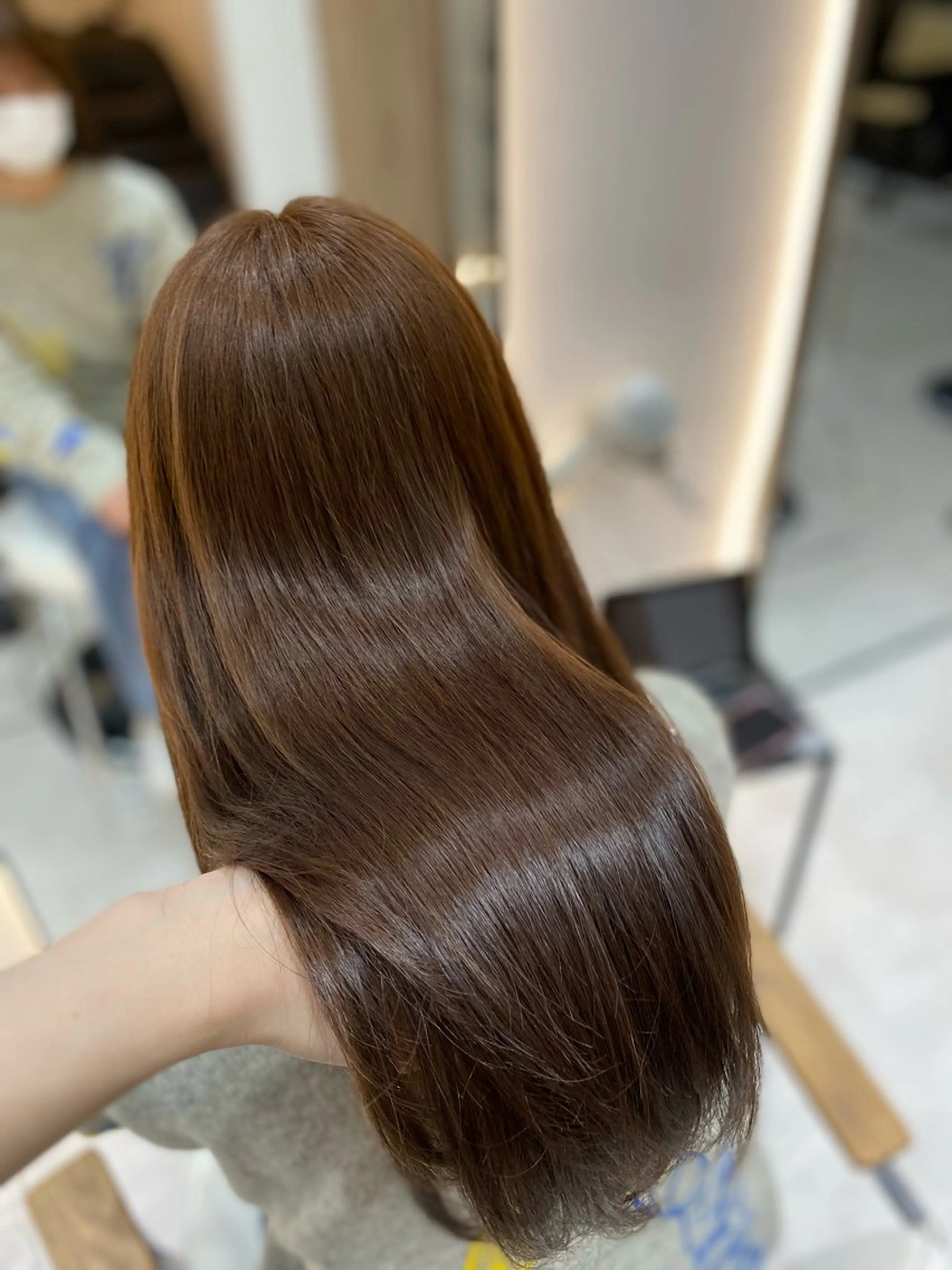 ロング パーマ 縮毛矯正 ストレートパーマ カット 縮毛矯正 トリートメント 艶髪・透明感カラー・ 韓国ヘア・Yuriのヘアスタイル