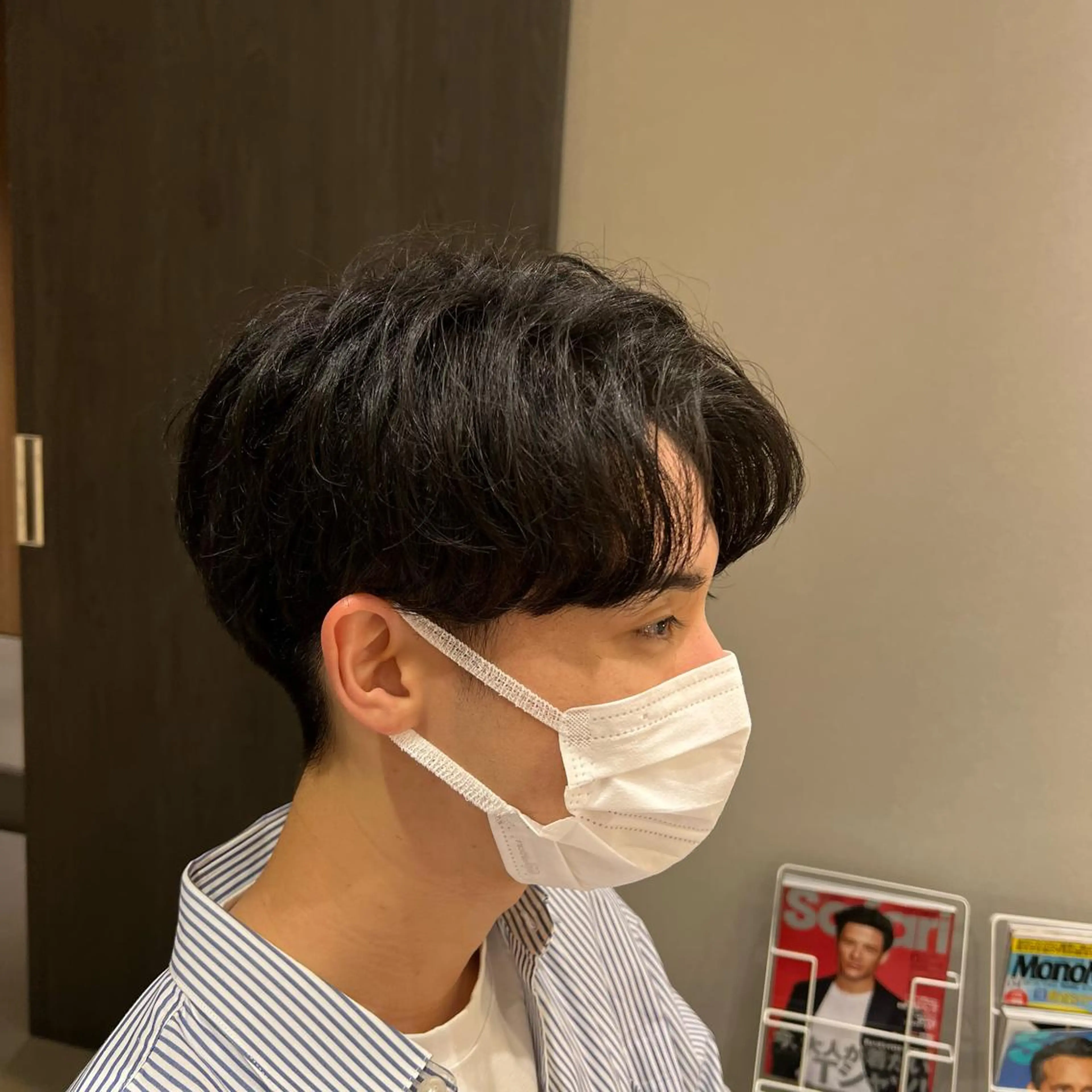 ショート パーマ メンズ 梅田茶屋町メンズ 専門美容師 山元一平のヘアスタイル