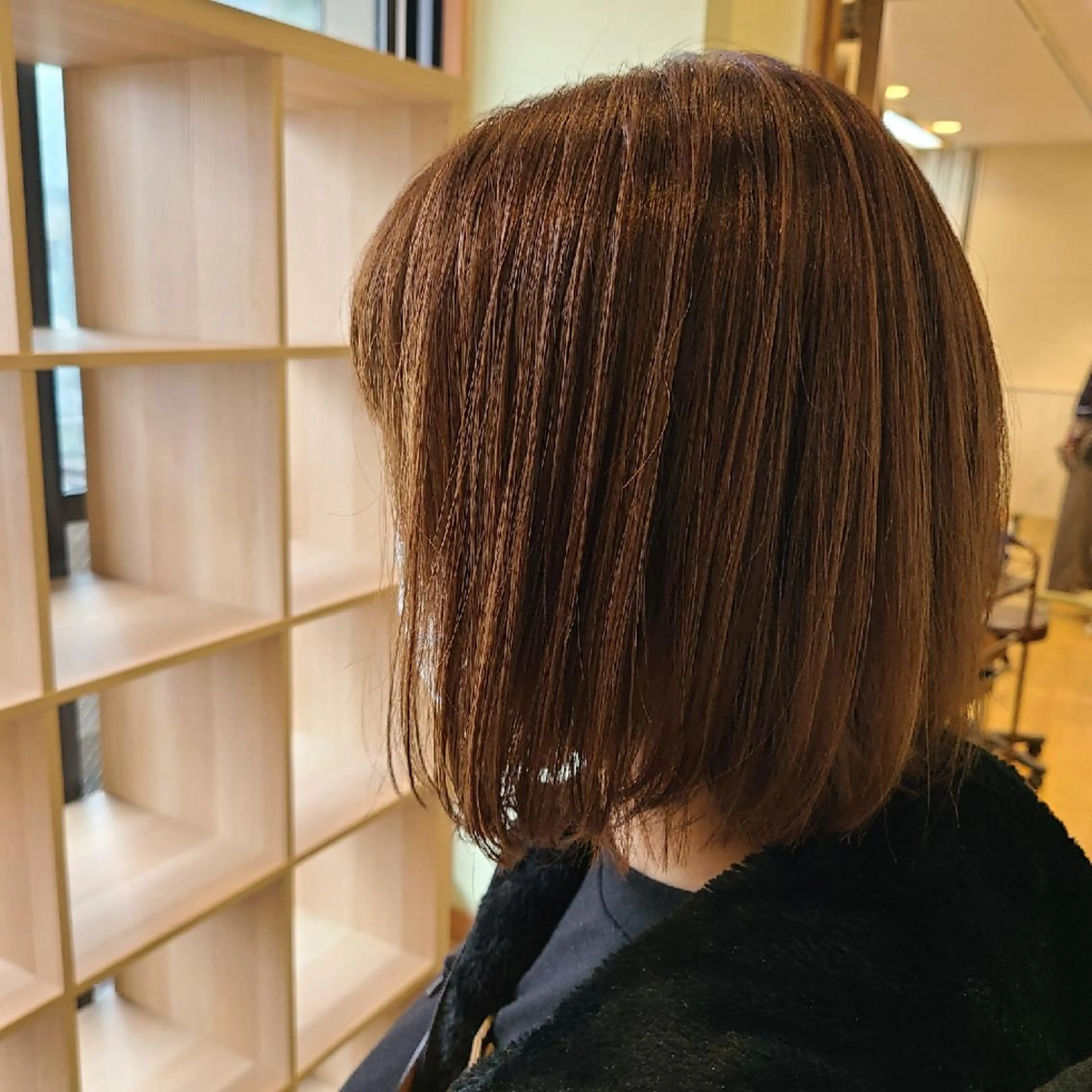 ミディアム 切りっぱなしボブ ボブ 【ネウィ天王寺 】seiyaのヘアスタイル