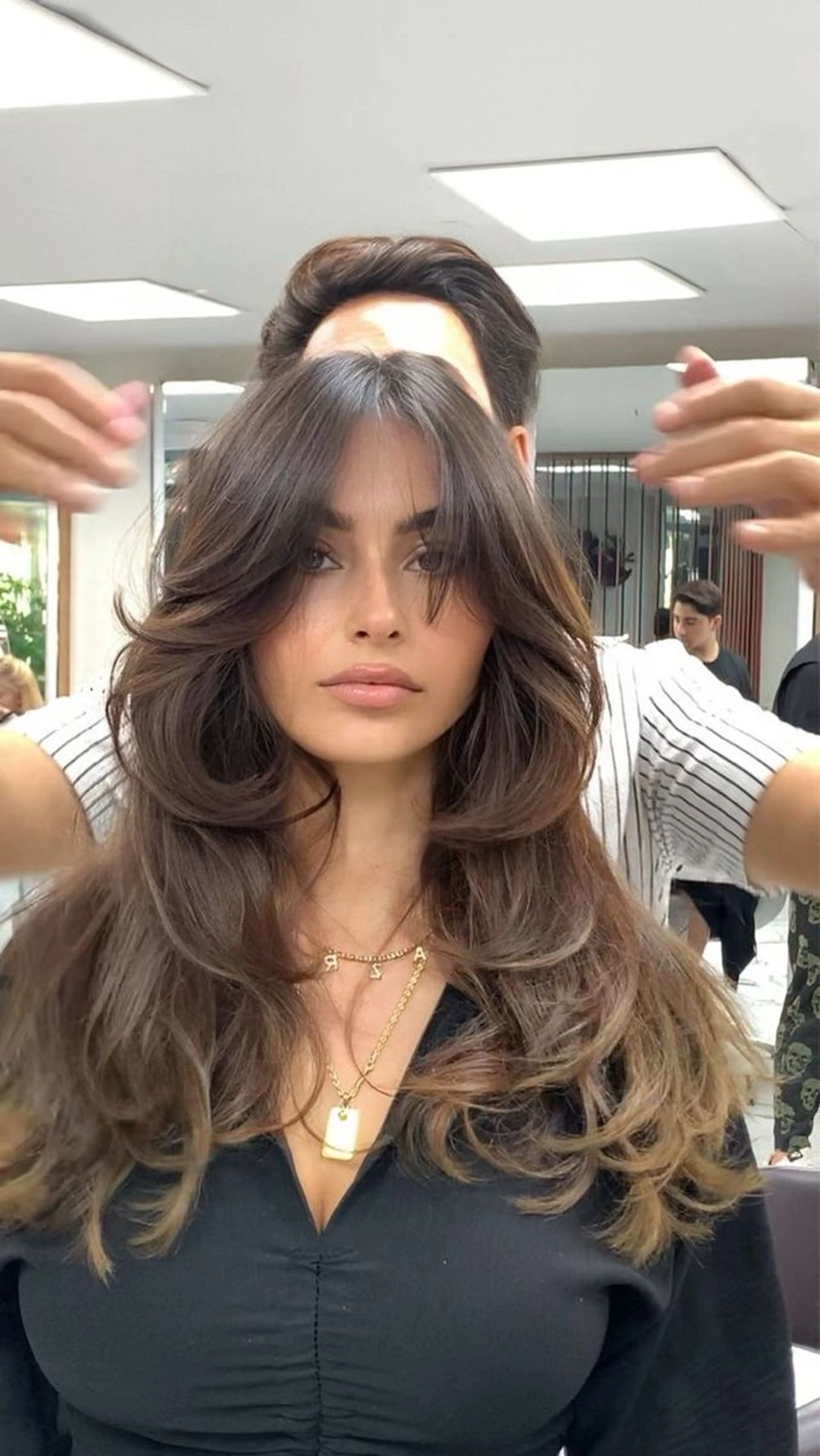 ロング 名古屋ダブルカラー DEAN石川理子のヘアスタイル