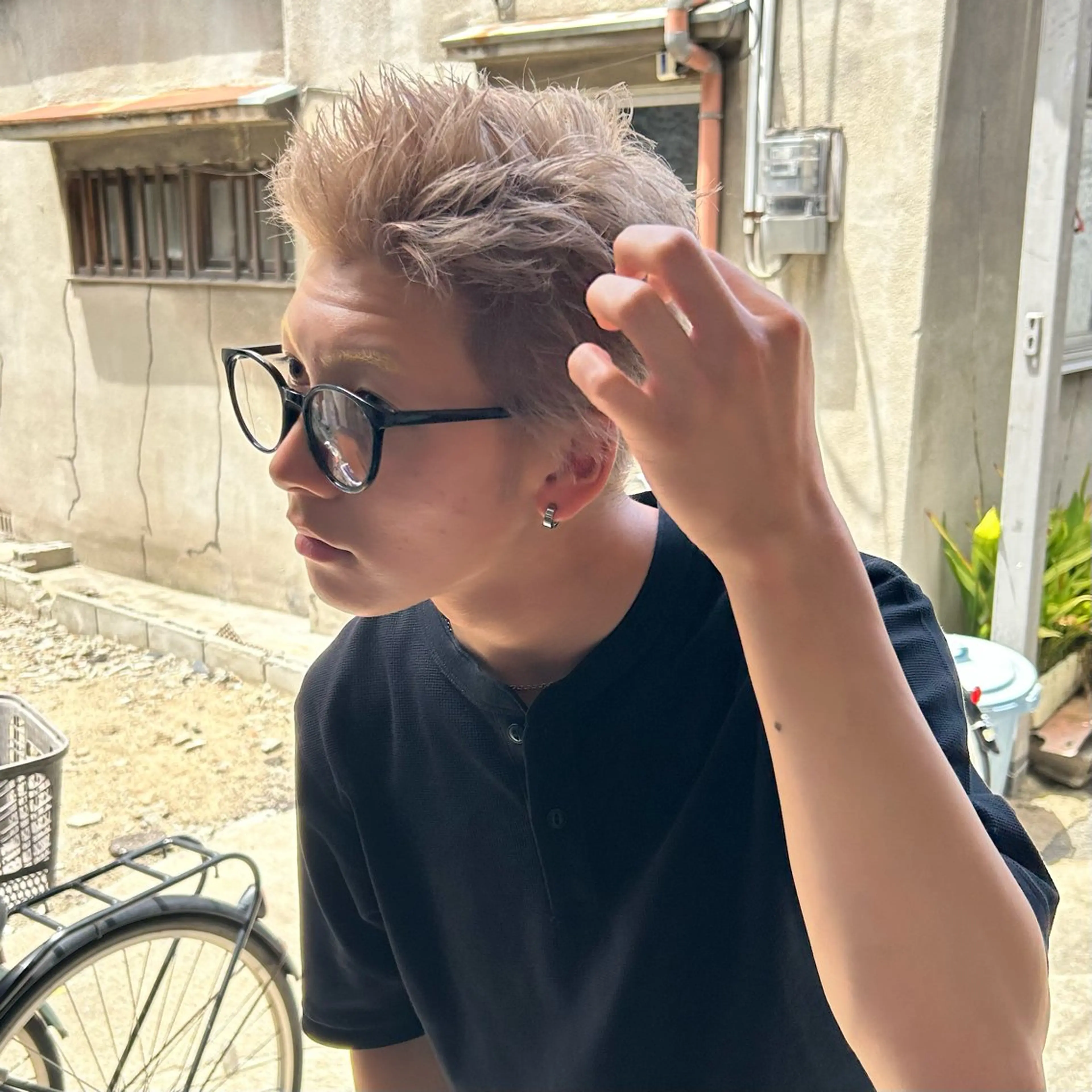 ショート カラー メンズ ヘアカラー ひな🐥ハイトーン/ レイヤーカット🍀のヘアスタイル