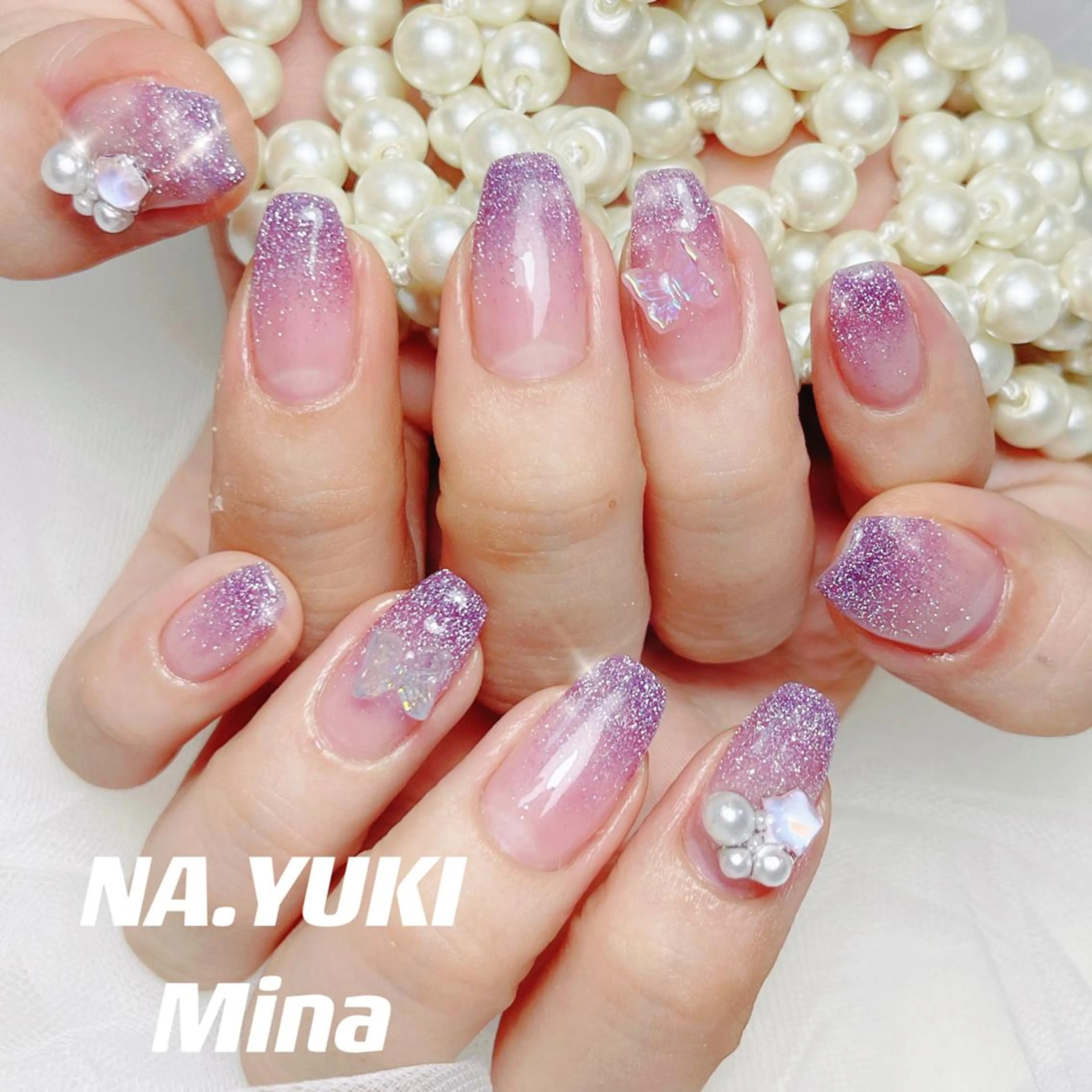 マツエク・マツパ ネイル アイブロウ キッズ メンズ ヘアアレンジ パーマ ミディアム カラー 🎀 moo～ 🎀のネイルデザイン