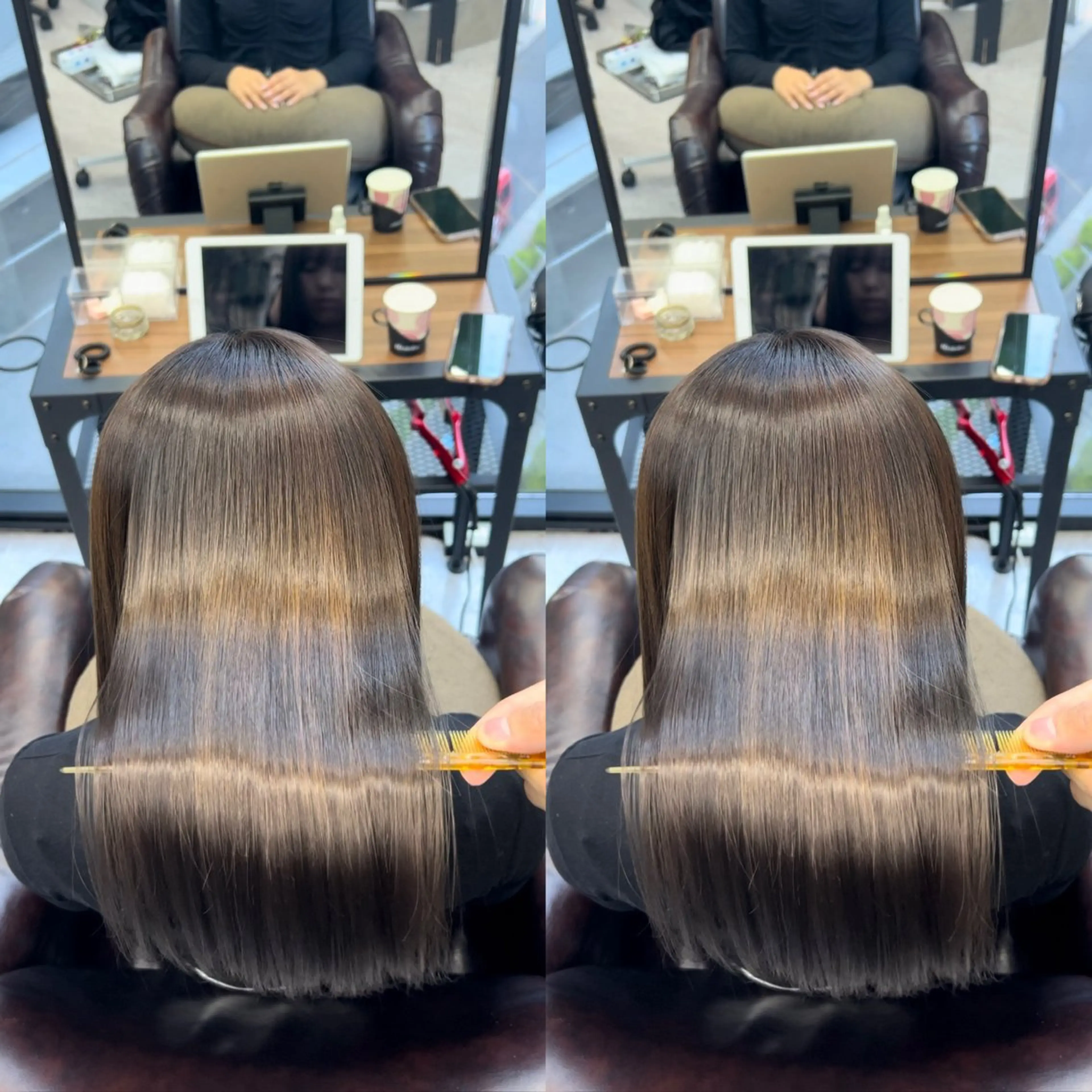 セミロング カット 縮毛矯正 トリートメント 髪質改善／韓国風 恵比寿/Renのヘアスタイル