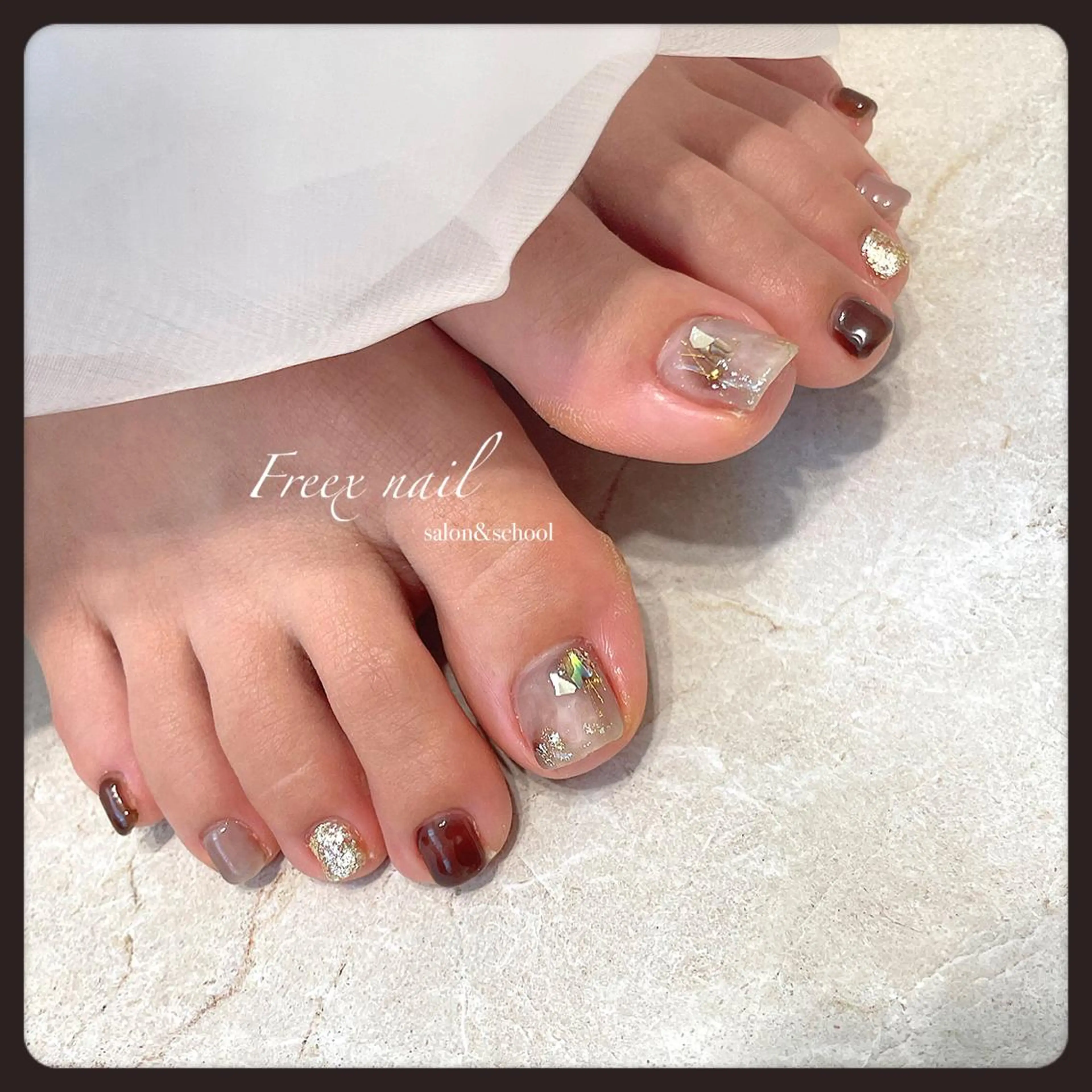 ネイル フットネイル フットネイル freex nail /ニュアンス/個性派のネイルデザイン