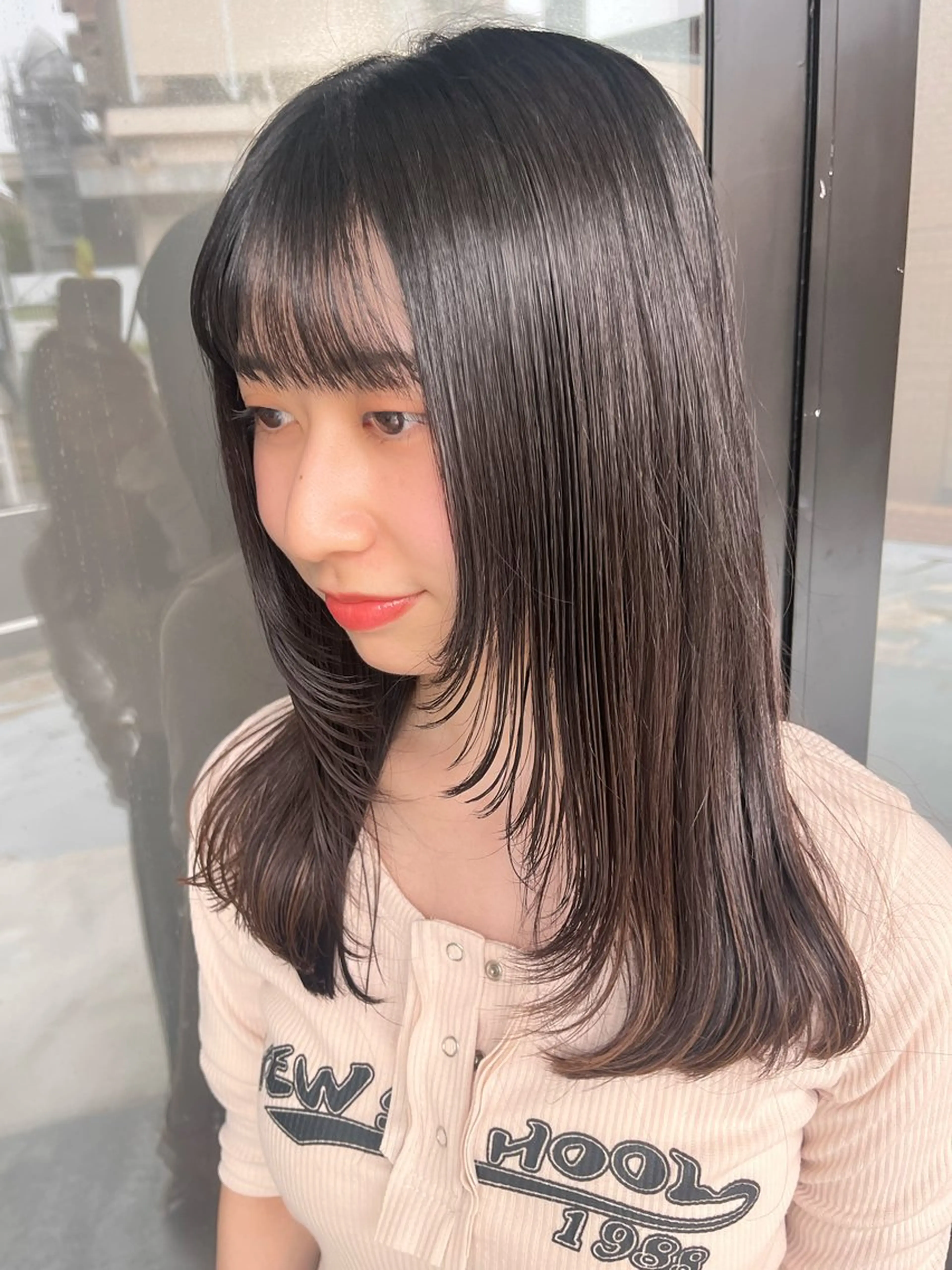 ロング 顔周りカット レイヤーカット ウルフカット カット ハイトーン/韓国風/ 艶髪/吉祥寺のヘアスタイル