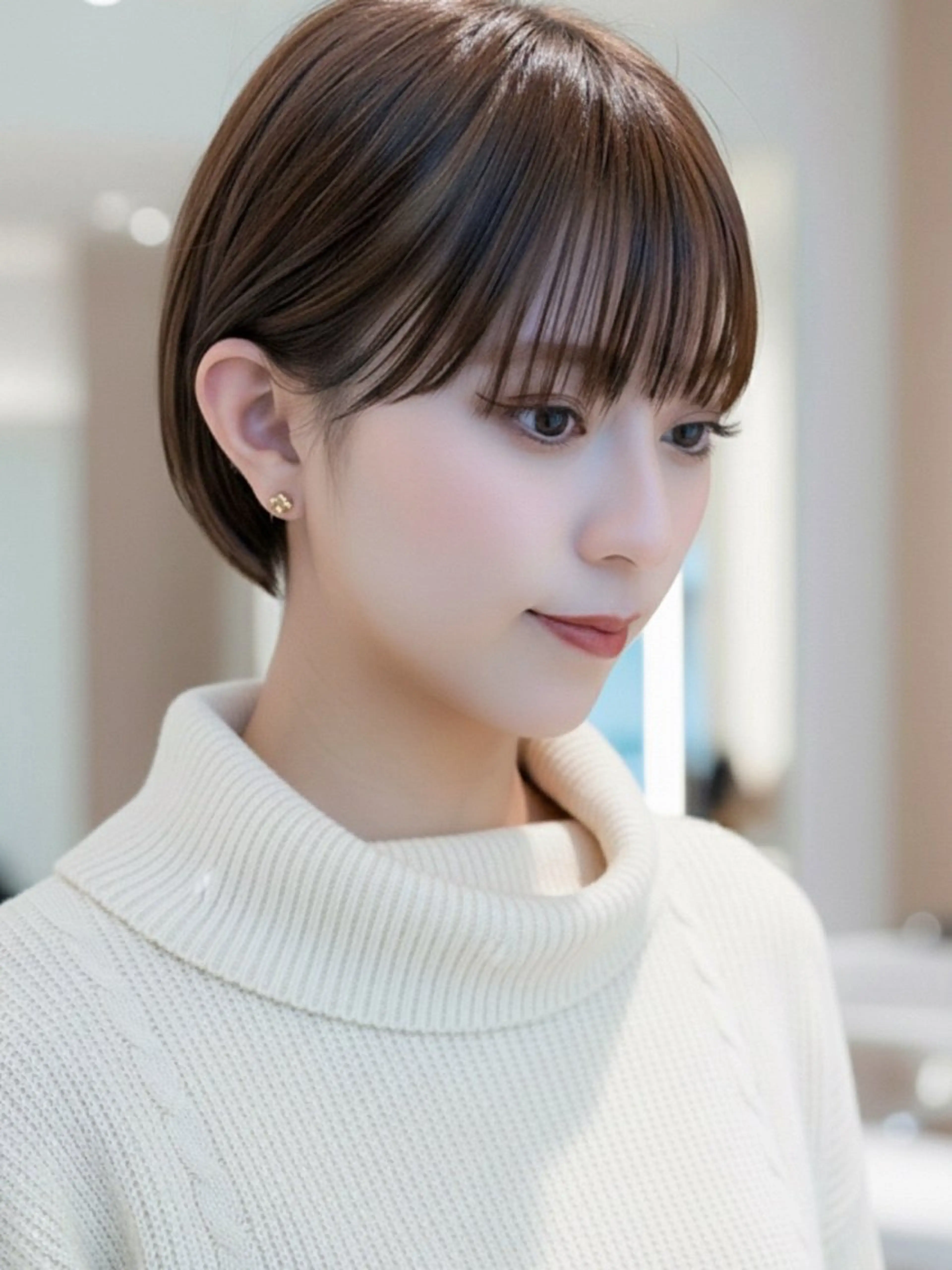 ショート 似合わせボブ✖️ 韓国レイヤー✨小関のヘアスタイル