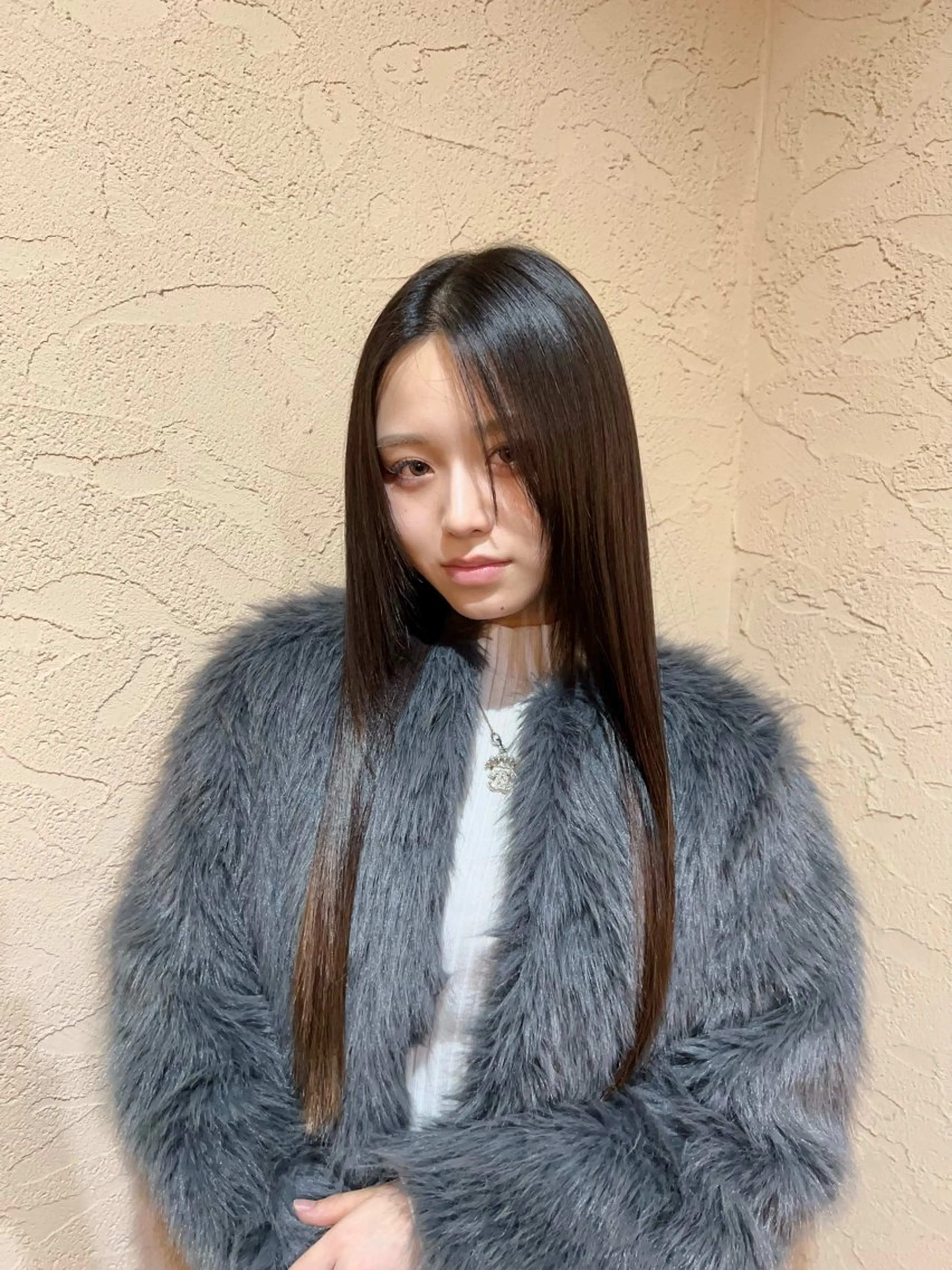 ミディアム 縮毛矯正 原田 新平／天神のヘアスタイル