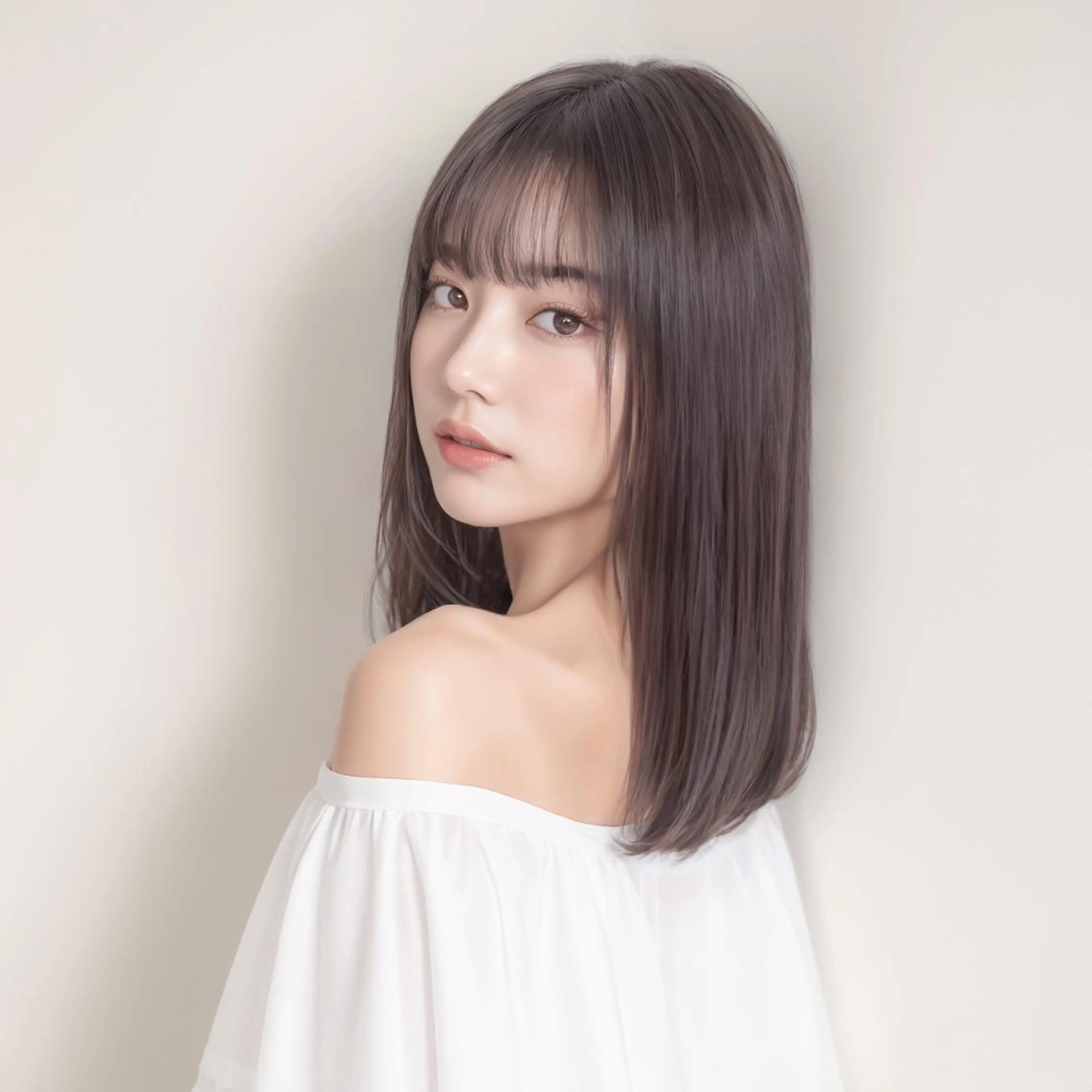 セミロング カラー 福井 瑞季のヘアスタイル