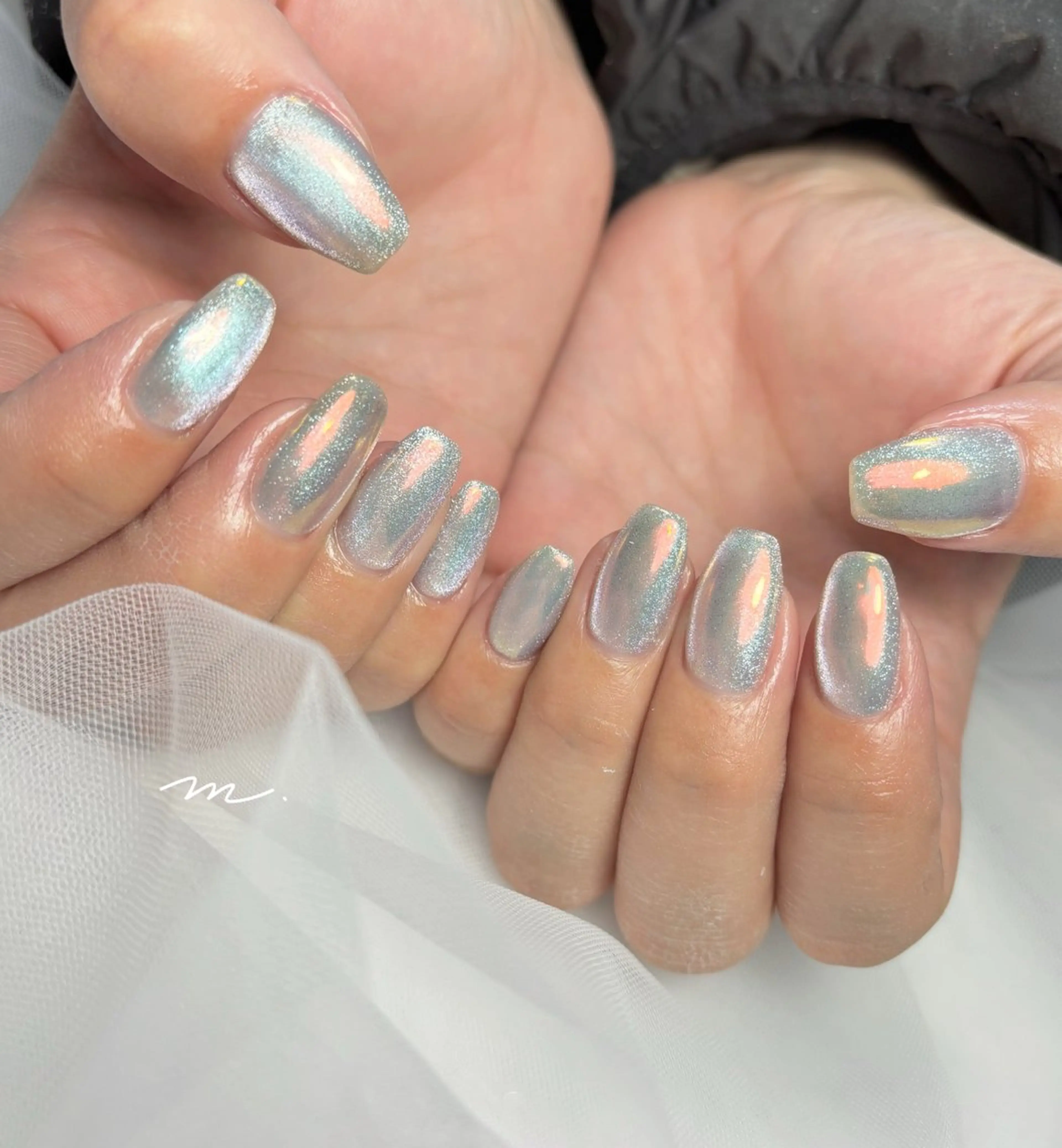 ネイル オーロラネイル マグネットネイル ハンドネイル Mare nailのネイルデザイン