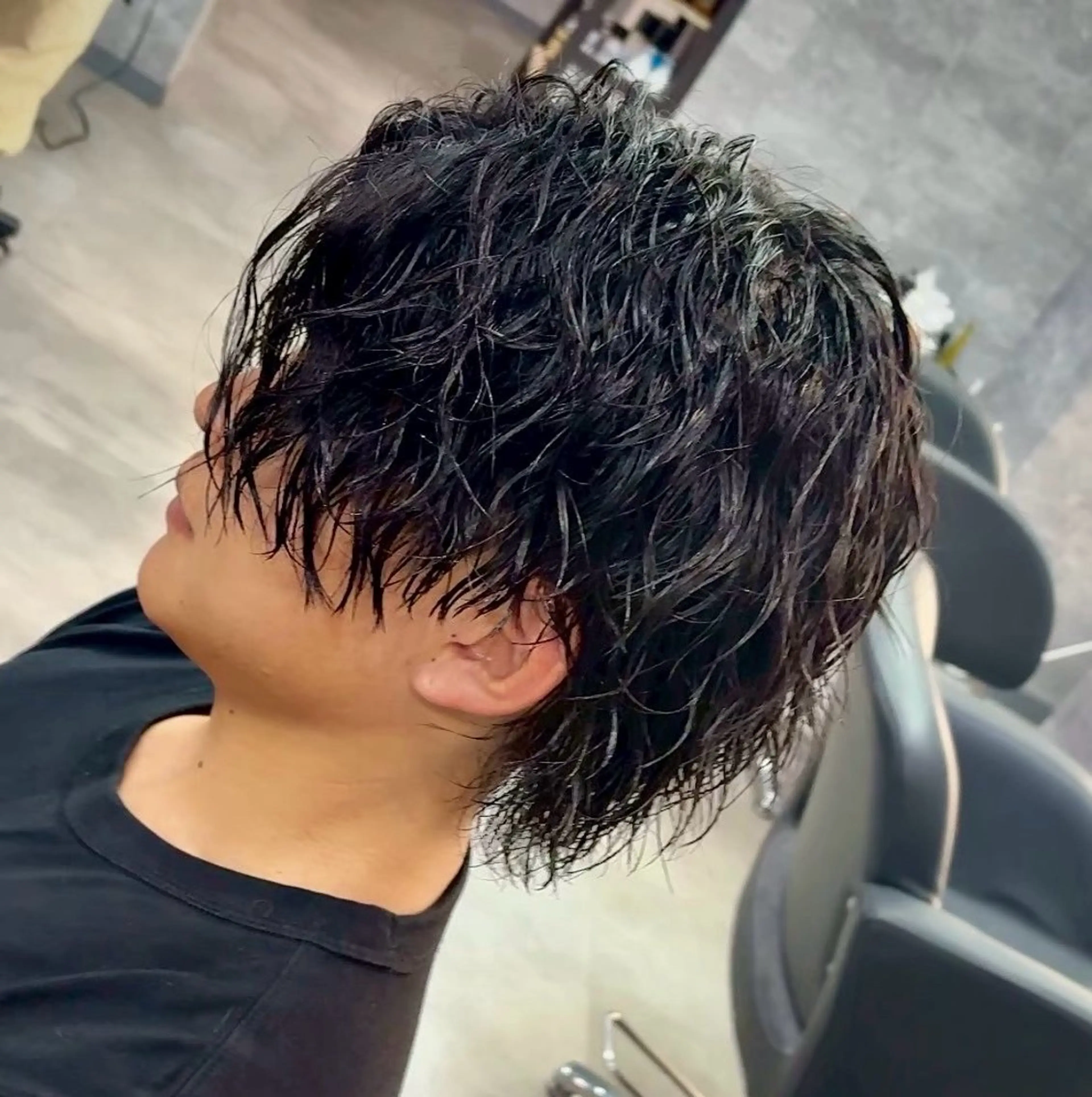 ショート パーマ メンズ 石田 大成のヘアスタイル