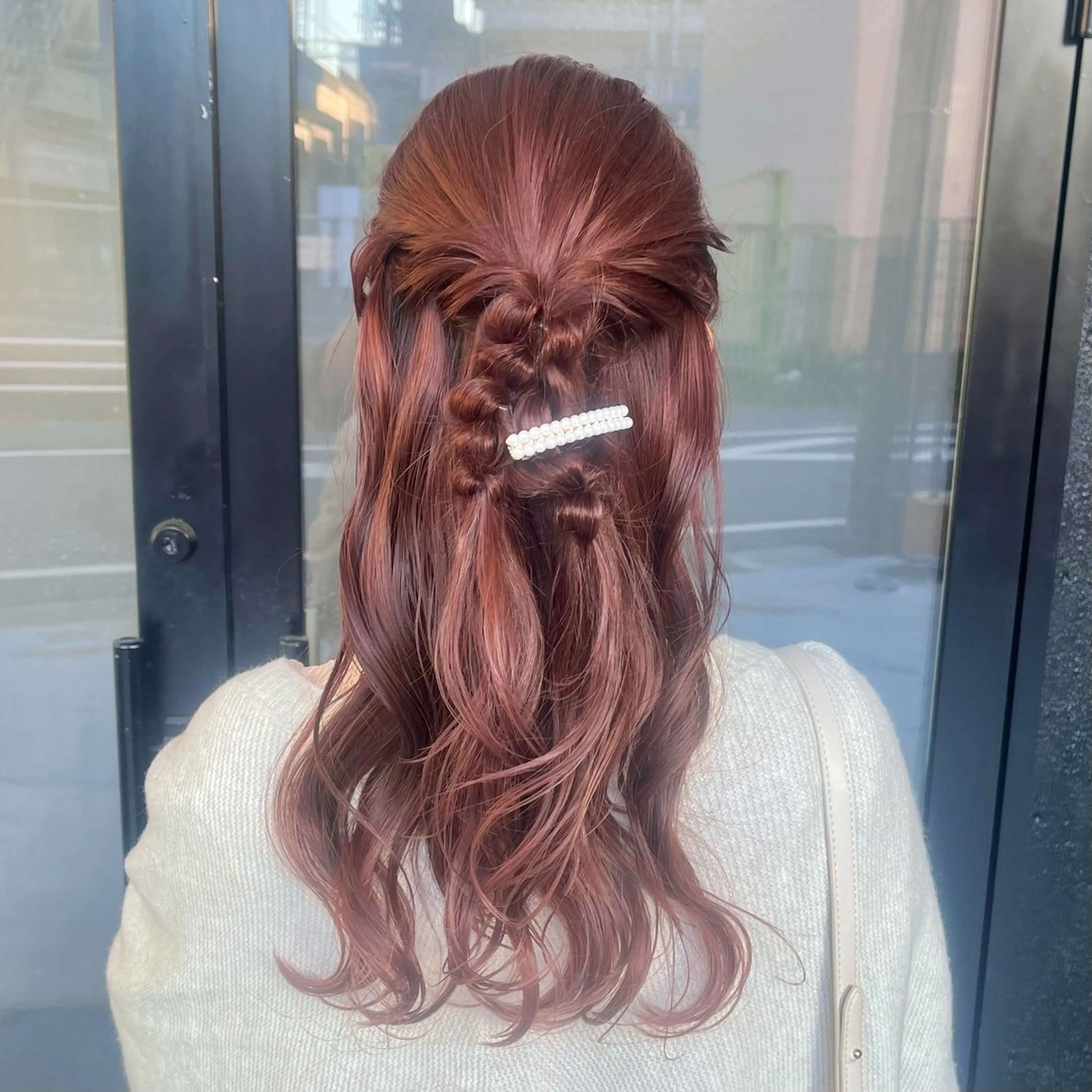 ロング ヘアアレンジ ハーフアップ ヘアセット 伊藤 玲衣のヘアスタイル