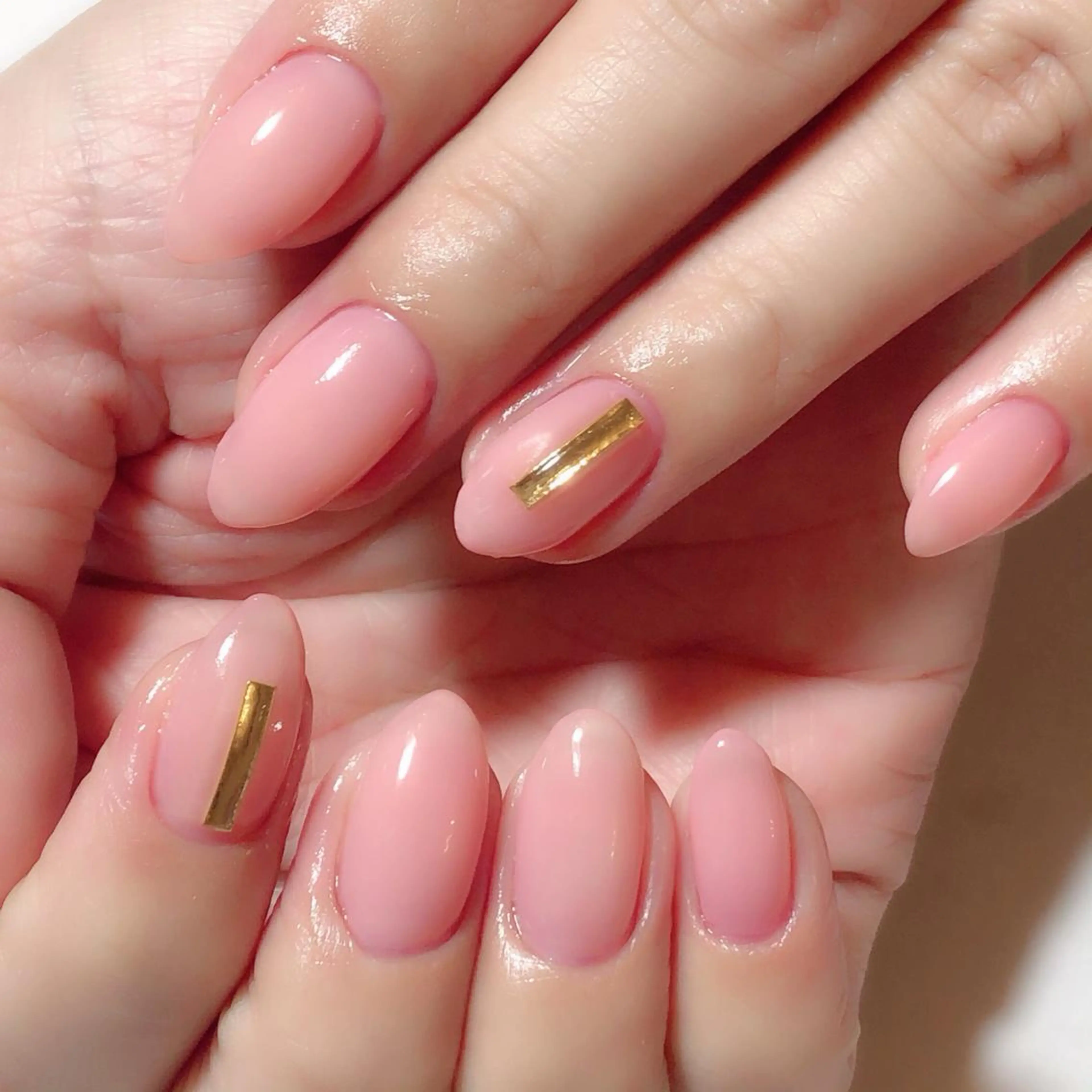 ネイル ピンク シンプルネイル ハンドネイル Nail salon EM（エム）千葉のネイルデザイン