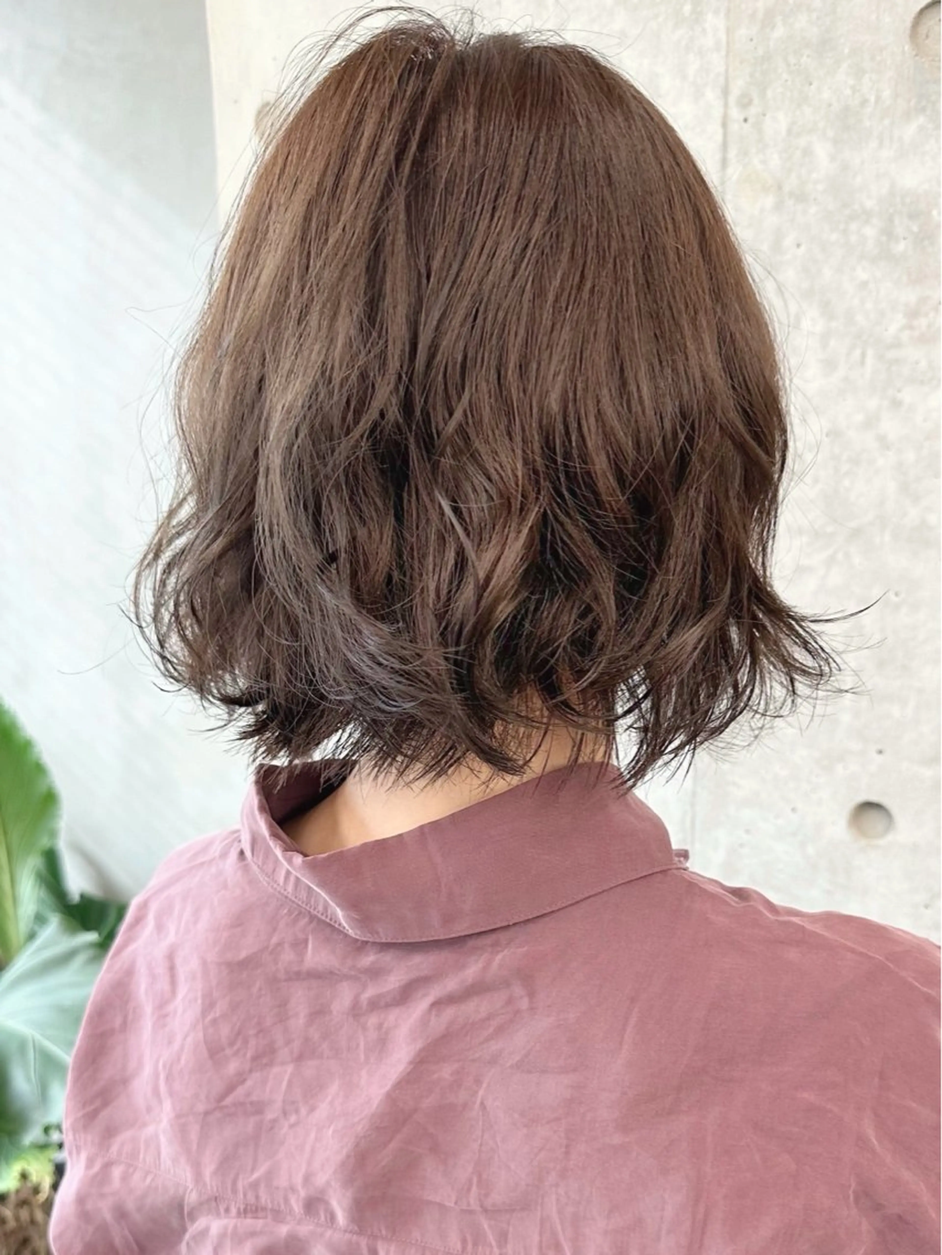 ショート カラー パーマ カット ヘアカラー トリートメント ボブ/ゆるふわ ボブパーマ/とういのヘアスタイル