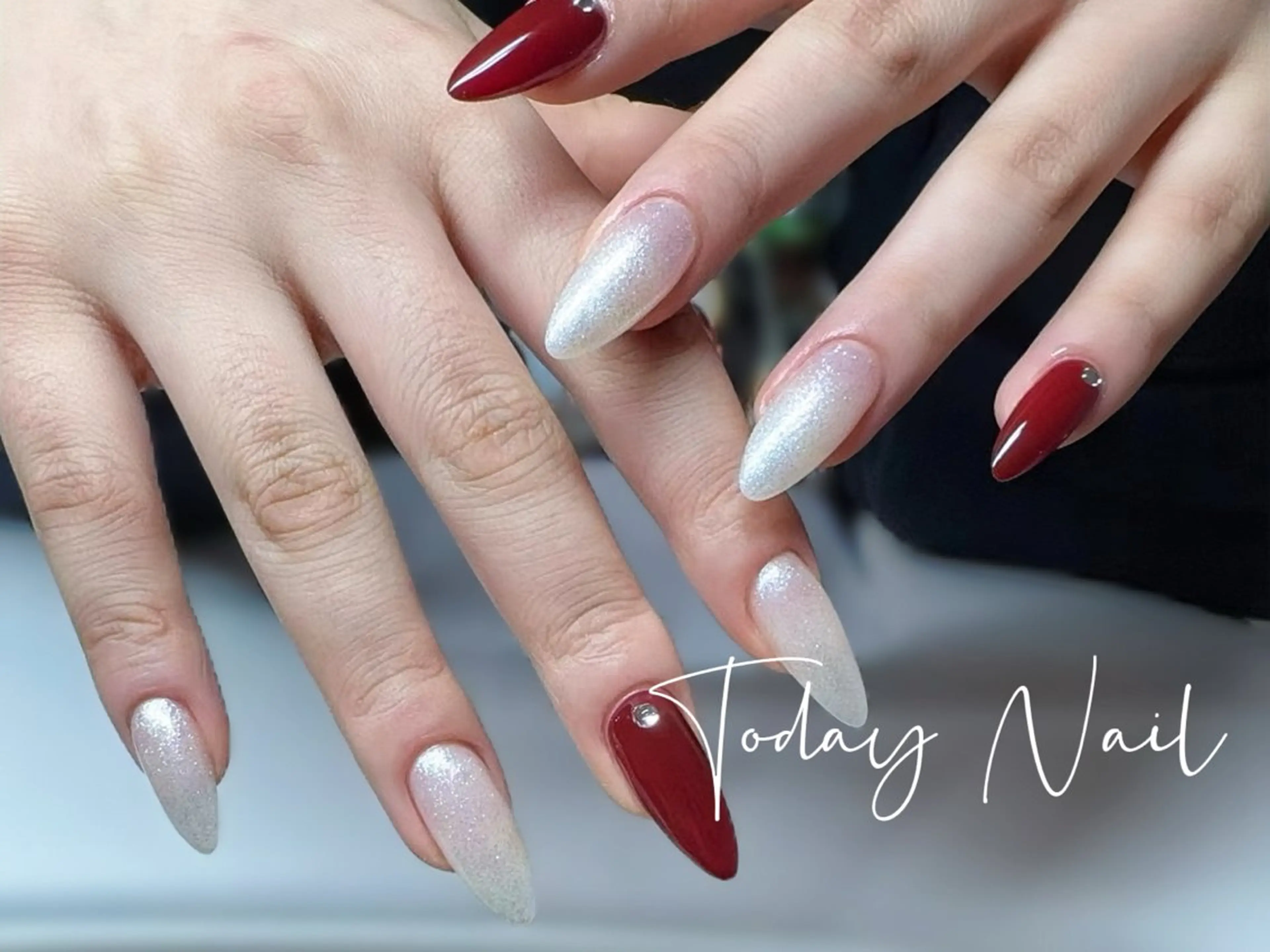 ネイル 赤色 バレンタイン ハンドネイル Today ゆきのネイルデザイン