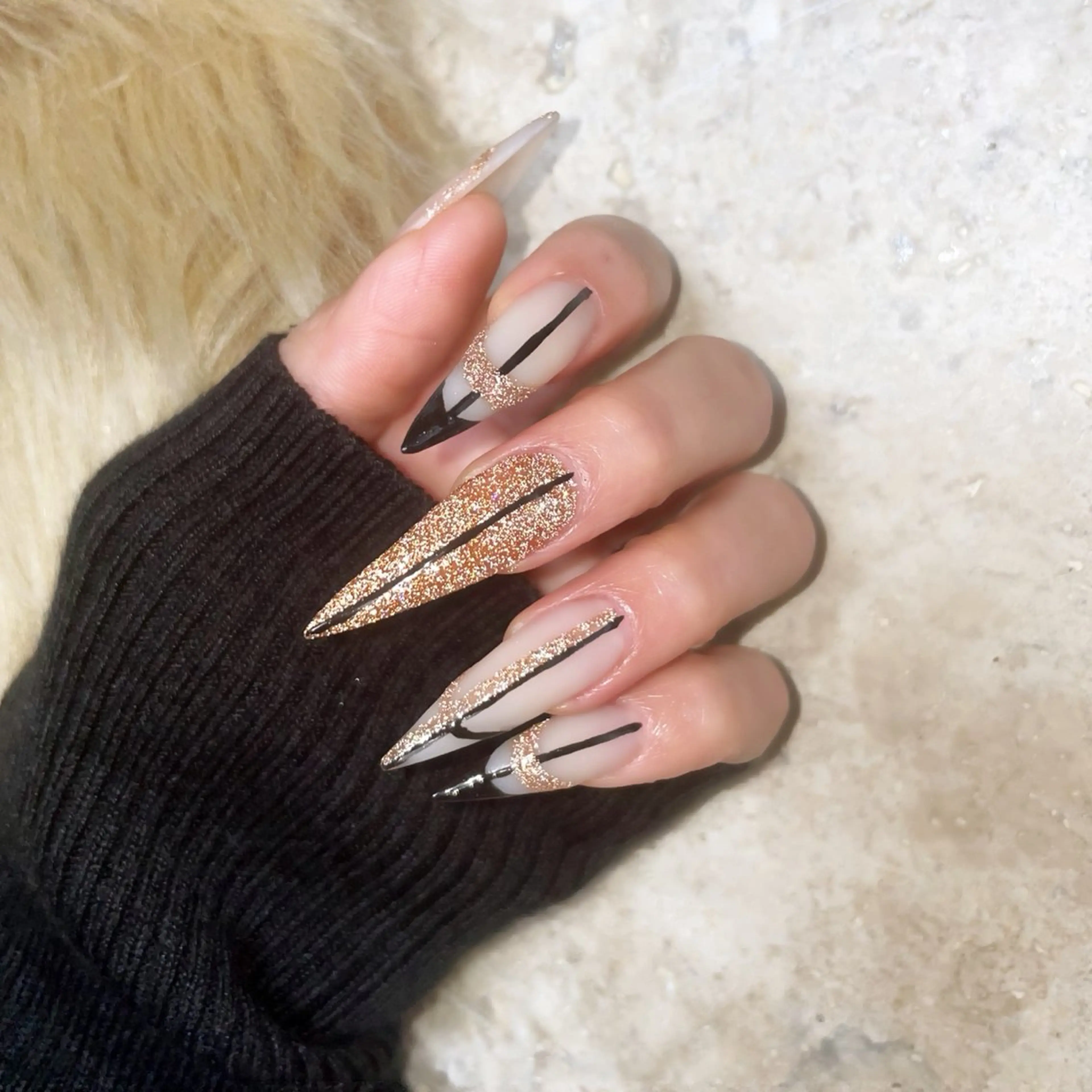 ネイル フラッシュネイル フレンチネイル ラメ(グリッター) スカルプネイル nail salon Be.のネイルデザイン