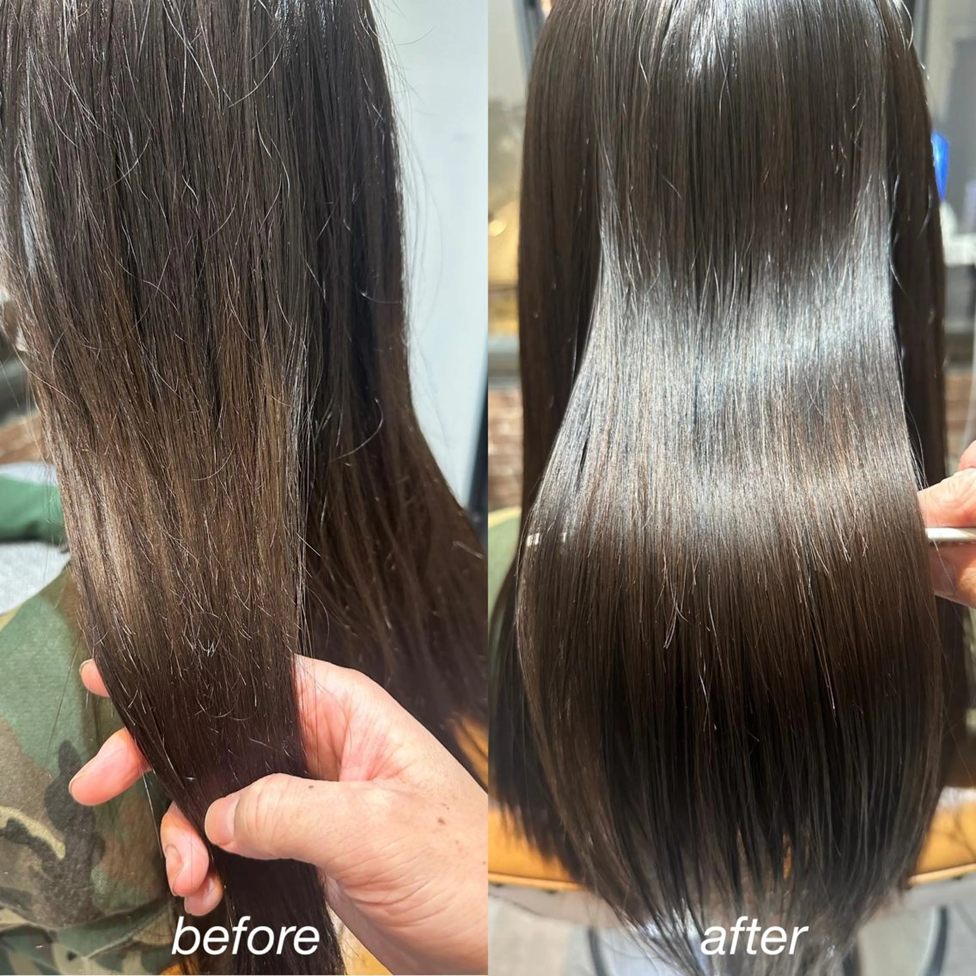 ロング カラー パーマ 髪質改善 酸性ストレート ストレートパーマ ショート/酸スト/ 髪質改善/小林のヘアスタイル