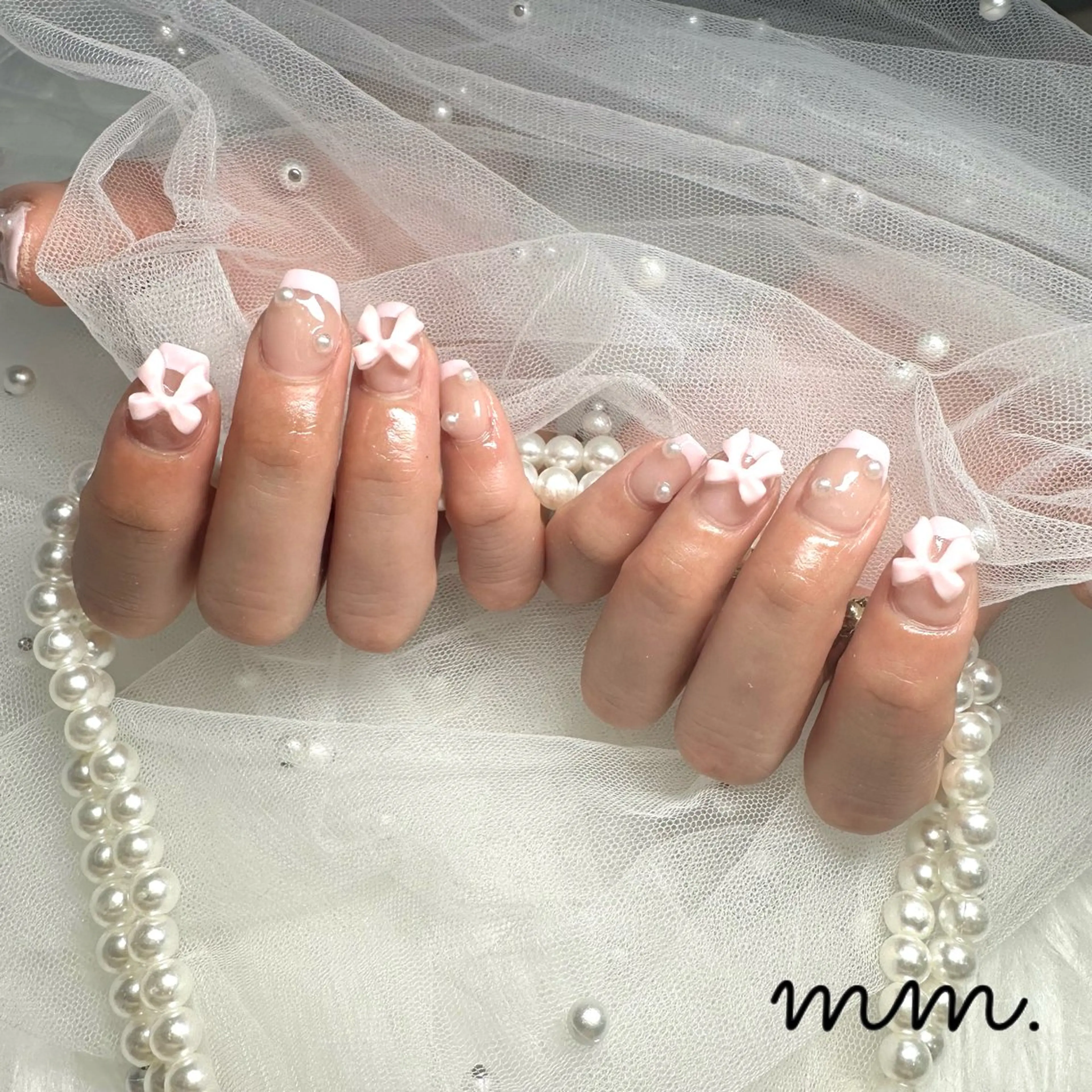 ネイル ハンドネイル 🩷🩵mm.大宮 Riyo🧸🩵🩷のネイルデザイン