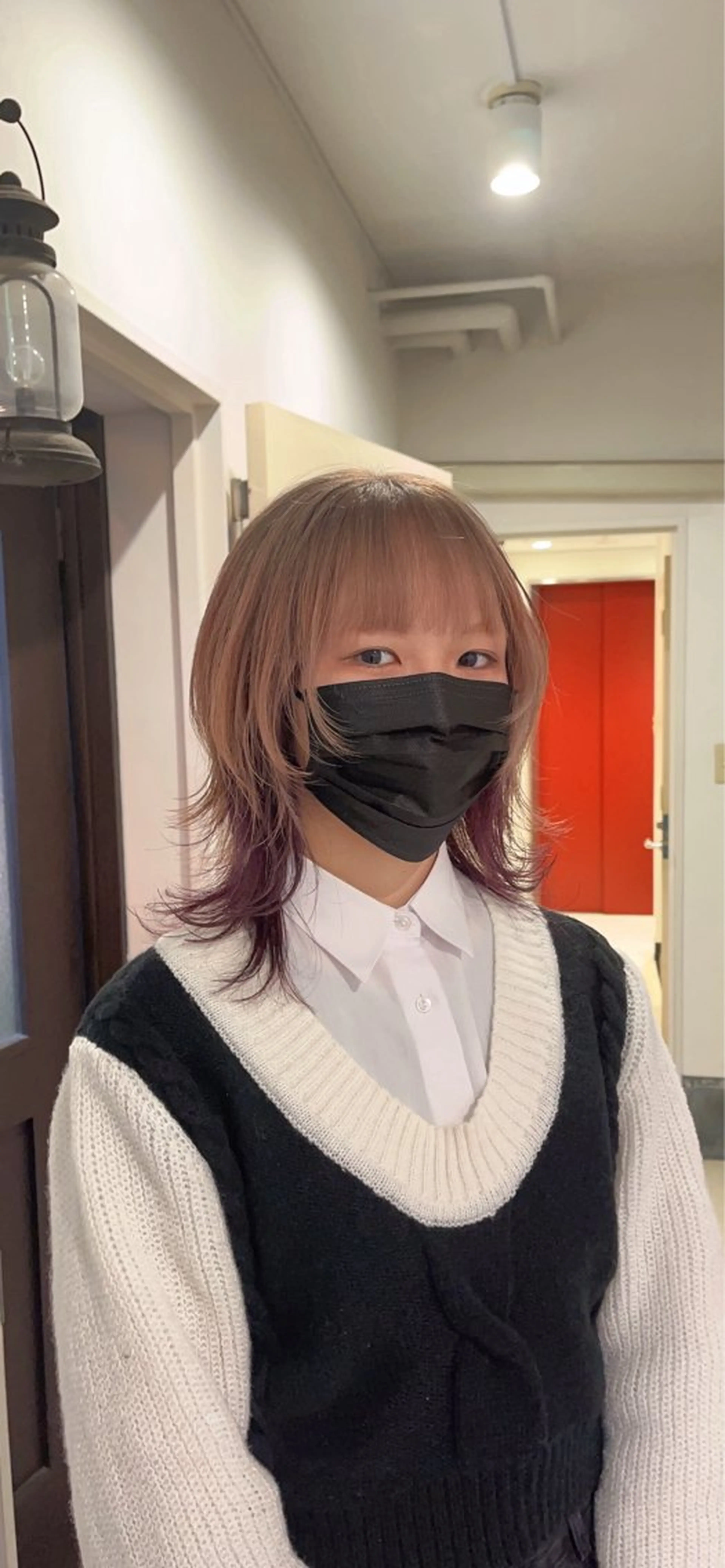 セミロング レイヤーカット シャギー ウルフカット カット ヘアカラー ウルフ/レイヤー /パーマ/島田陽稀のヘアスタイル