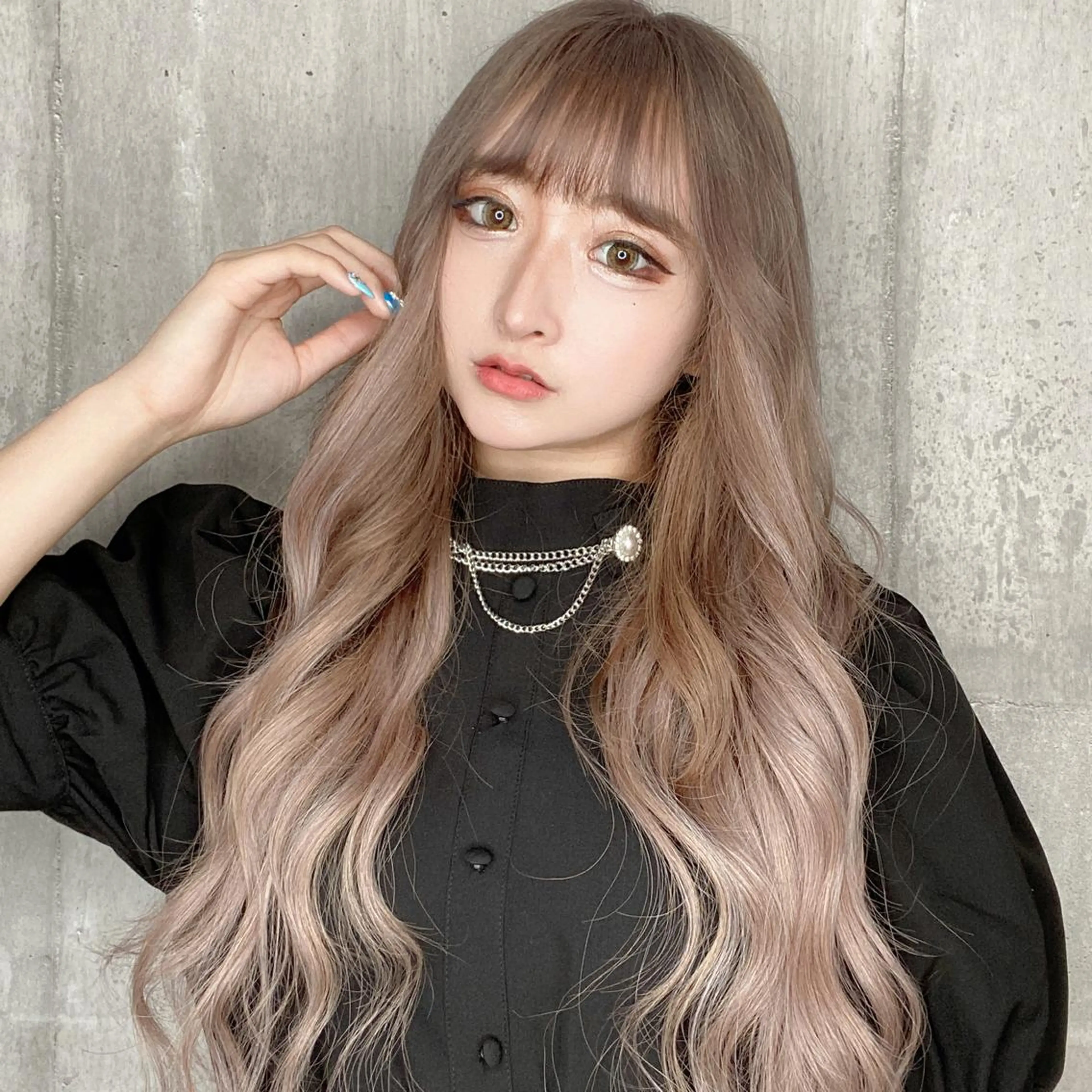 ロング カラー ダブルカラー エクステ トリートメント SHURI❤️🔥 中/韓mix ♡のヘアスタイル