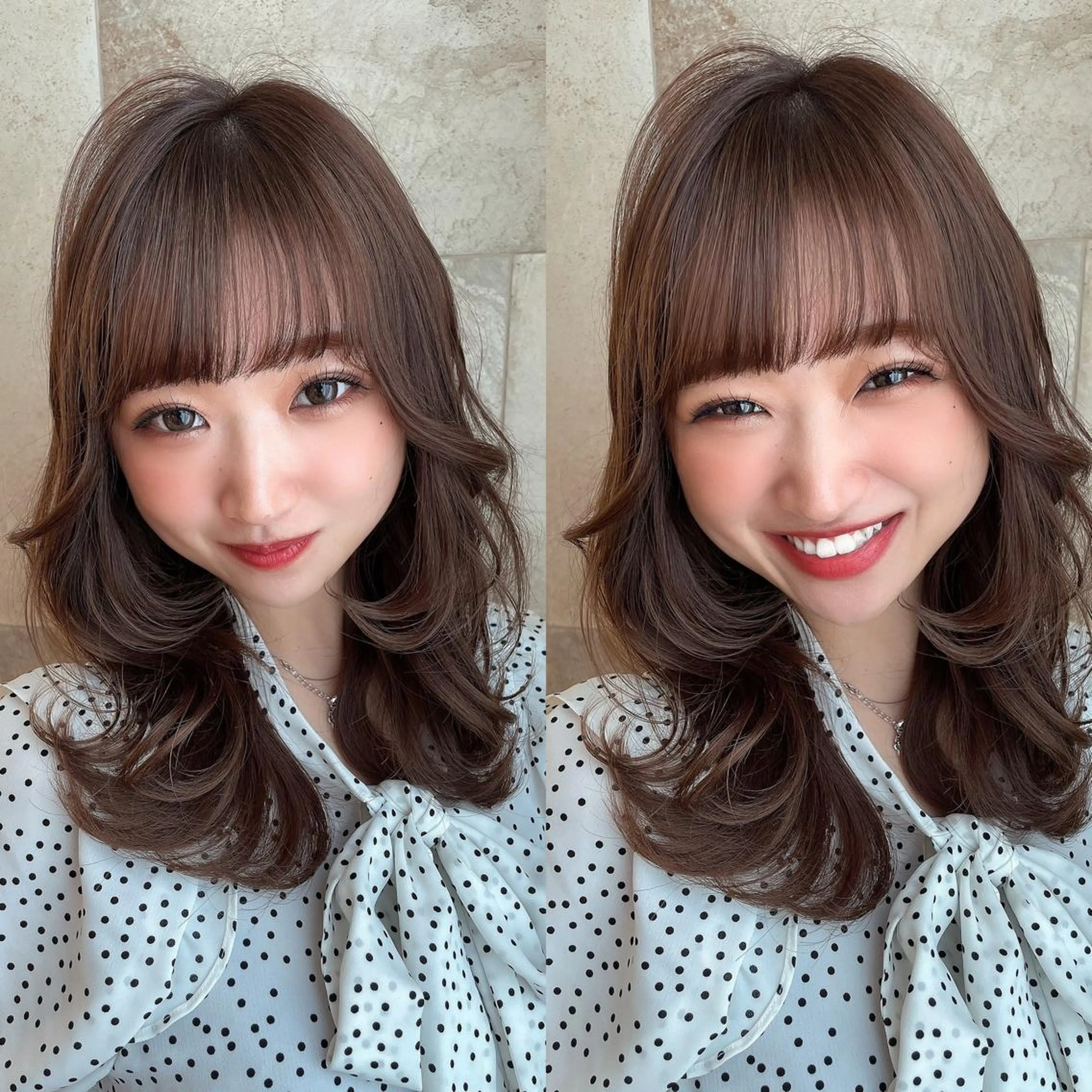 ミディアム 木屋元一/透明感 /前髪/ショートボブのヘアスタイル