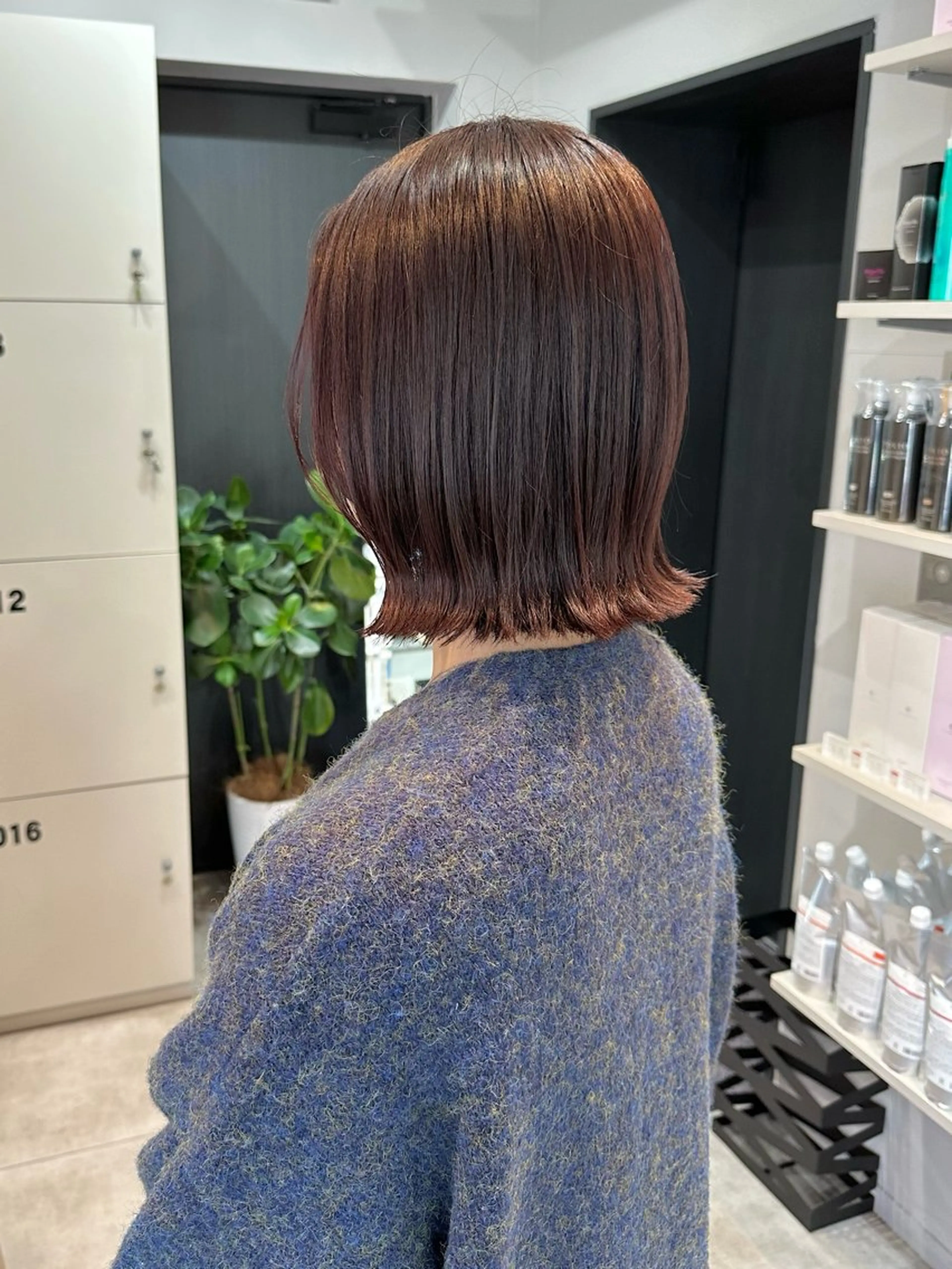 ミディアム カラー カット ヘアカラー トリートメント 透明感カラー/ボブ /佐藤伶のヘアスタイル