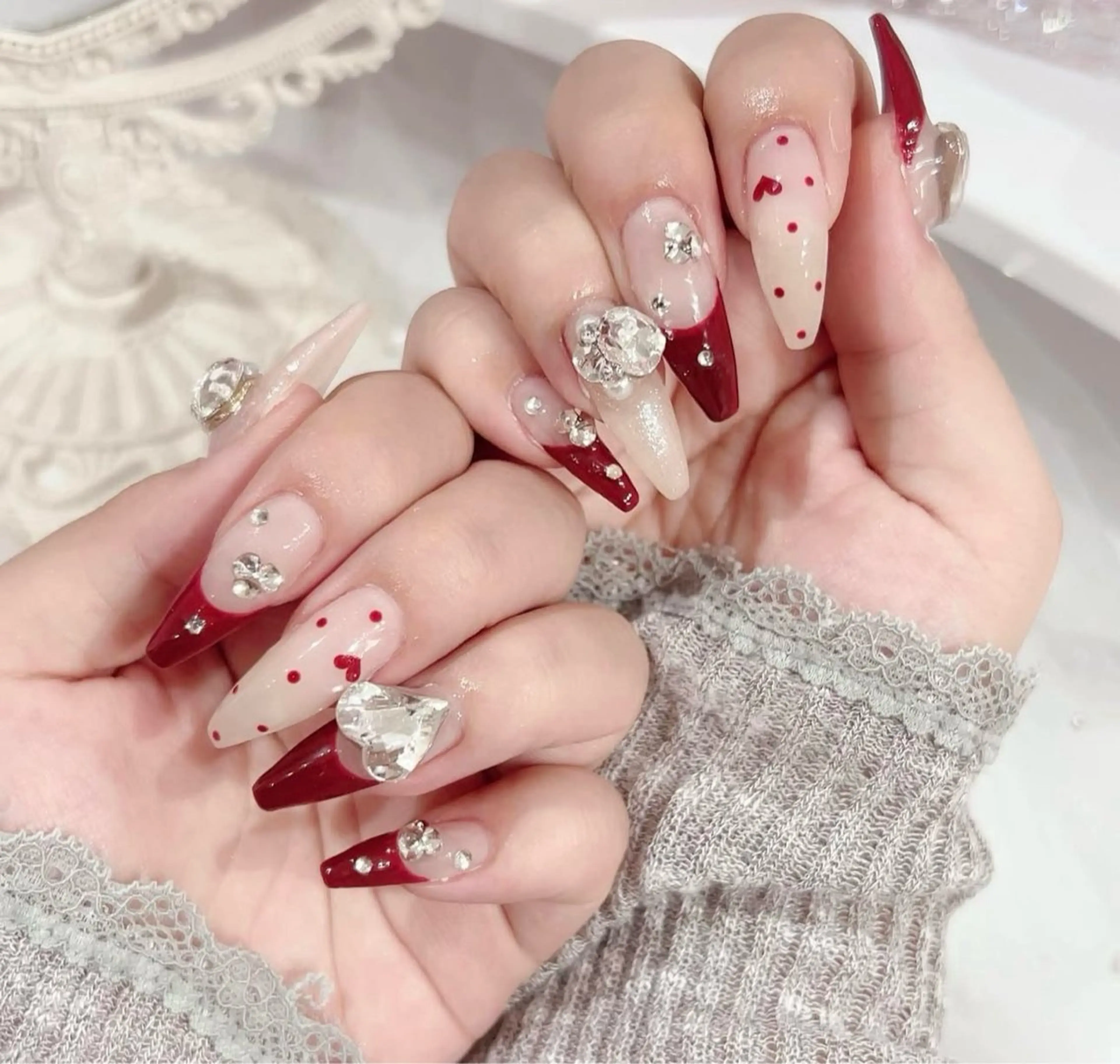 ネイル 韓国ネイル 持ち込み ニュアンスネイル ネイルチップ ハンドネイル TABI ANA.CHUOのネイルデザイン