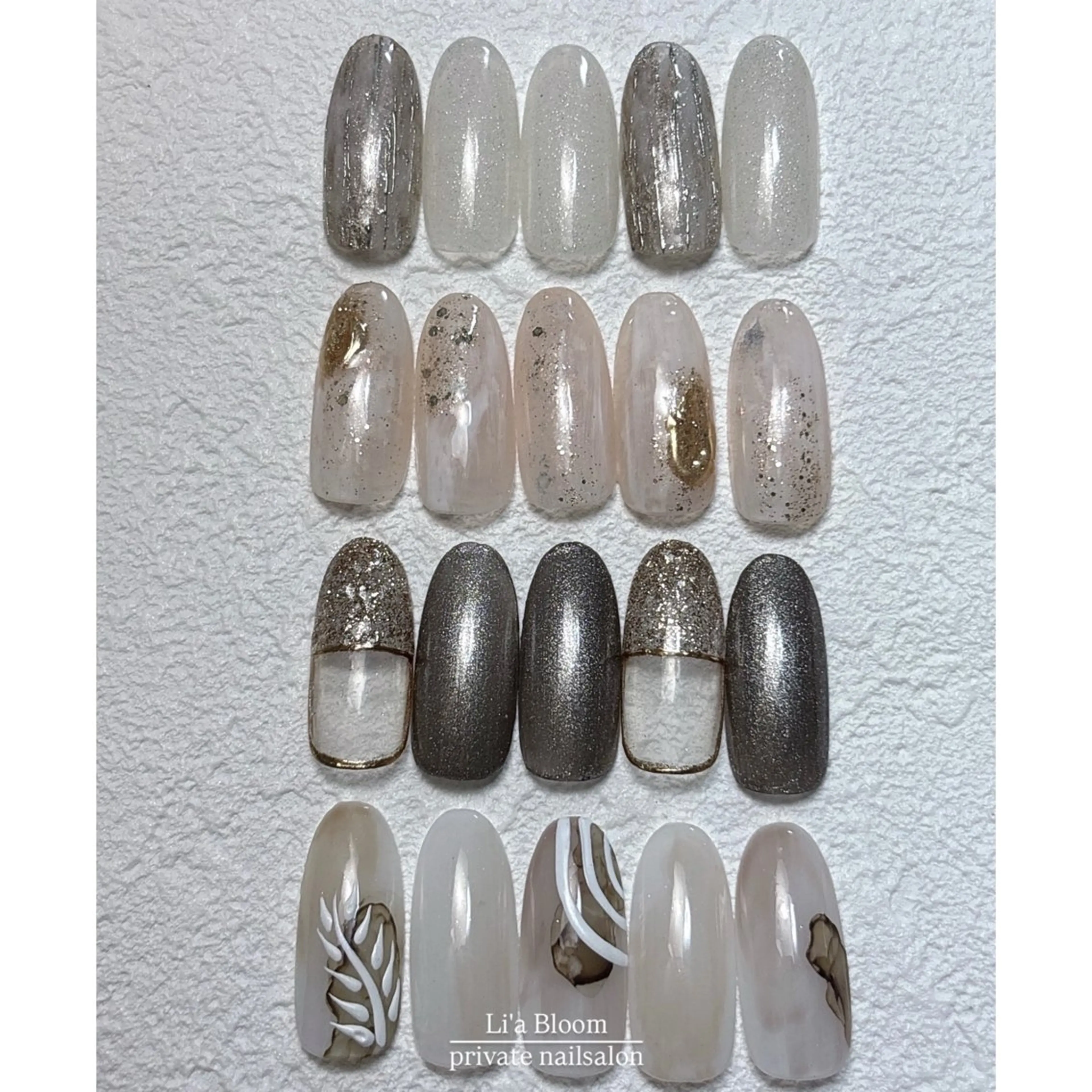 ネイル ブラウン ゴールド ラメ(グリッター) ニュアンスネイル ハンドネイル Li'a Bloom所属・🦋🤍 madoka🤍のネイルデザイン