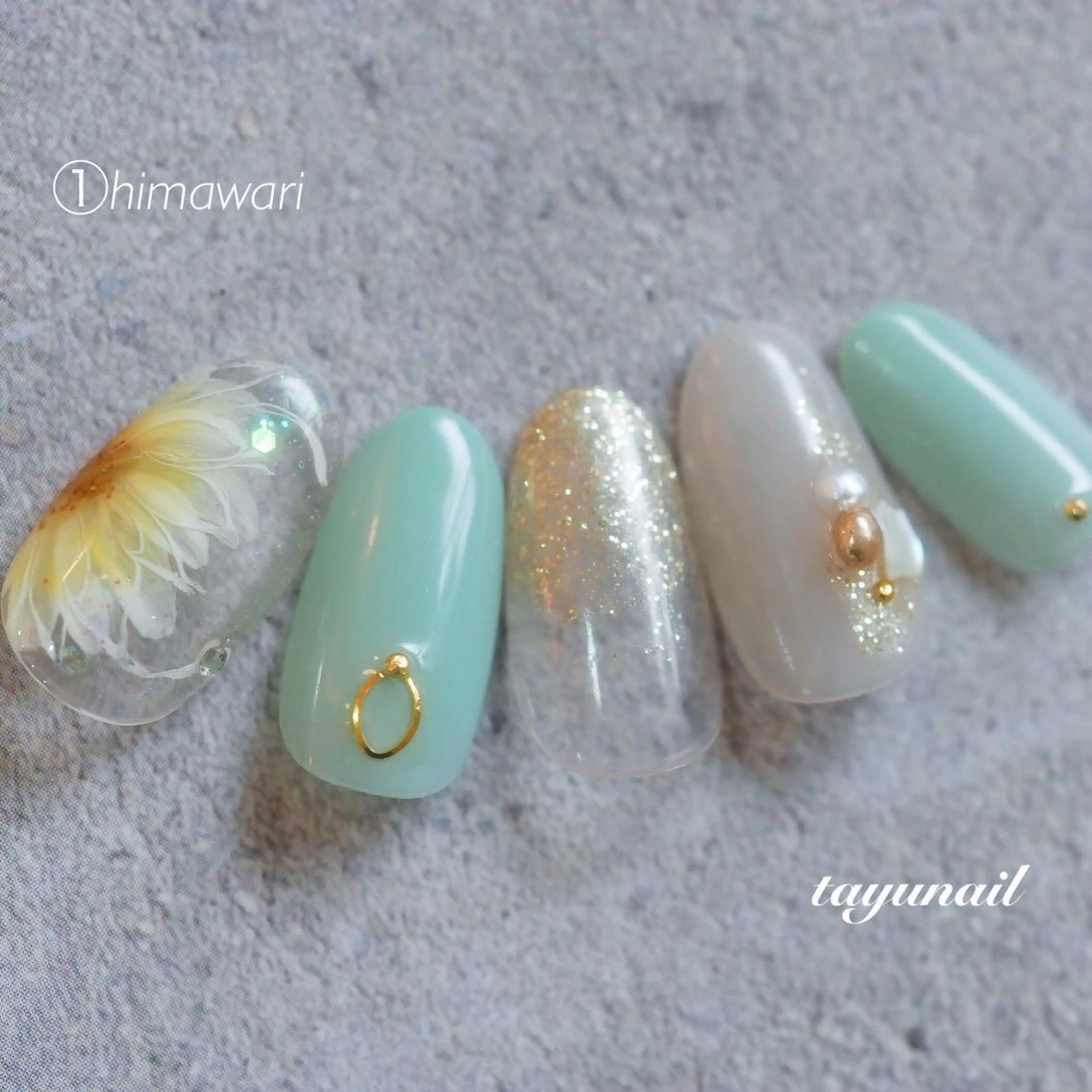 ネイル アートネイル ブルー ジェルネイル ワンカラーネイル パラジェル ネイルサロン・ネイルスクール たゆnail所属・ネイルサロン 【たゆnail】のネイルデザイン