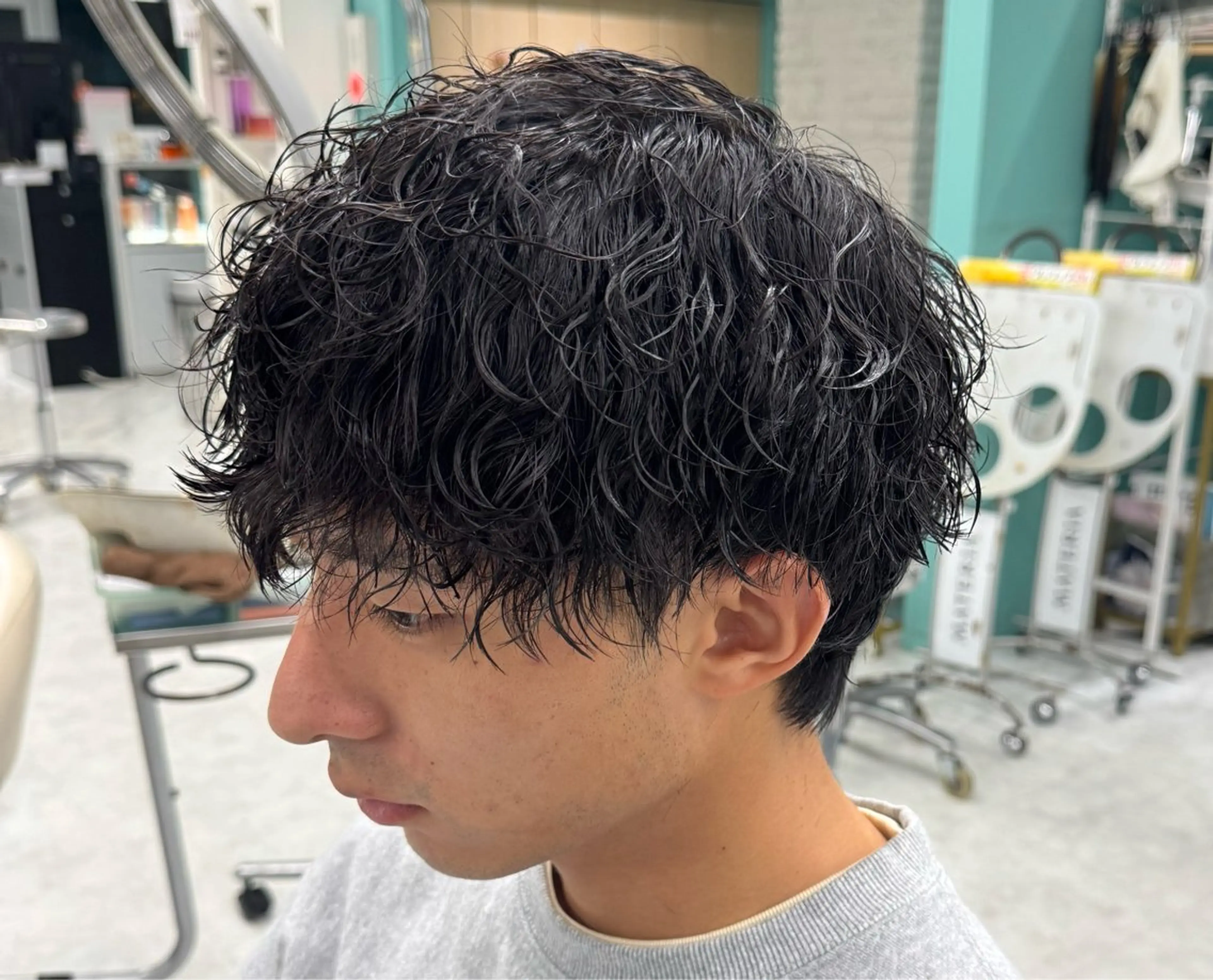 ショート カラー パーマ メンズ カット パーマ HRABRA ゆづきのヘアスタイル