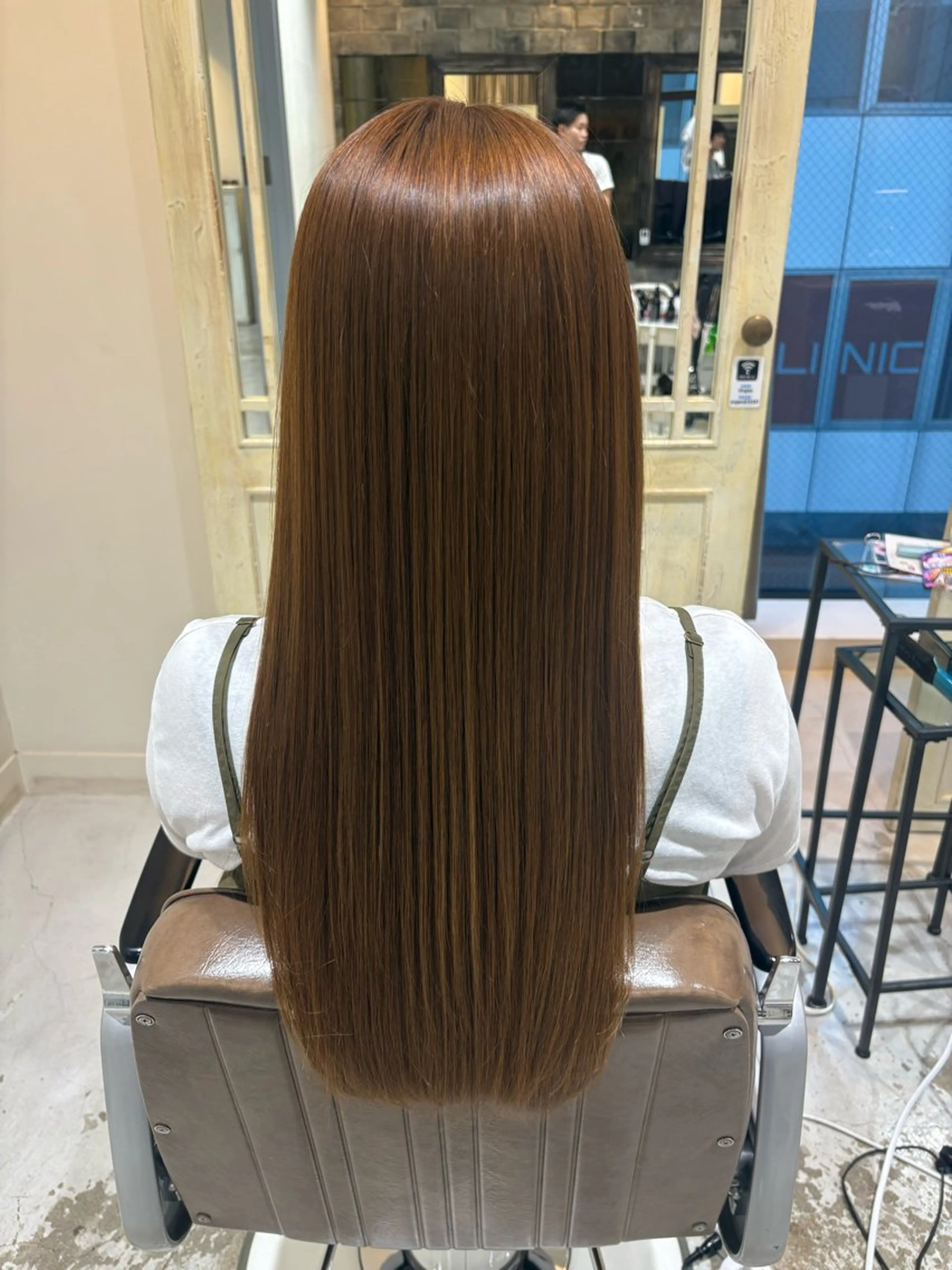 ロング 縮毛矯正 ✨艶髪／透明感カラー ミユ💜のヘアスタイル