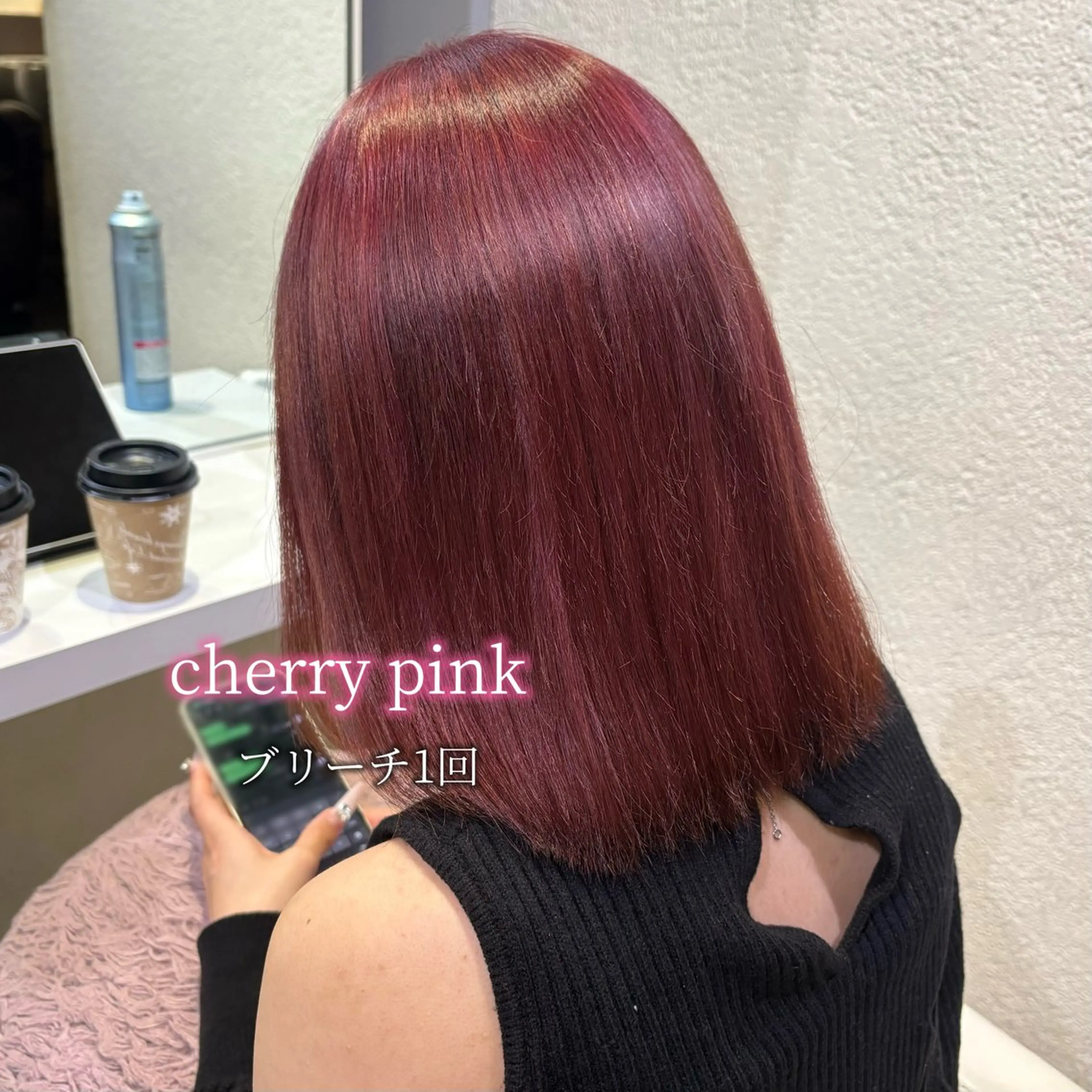 カラー ブリーチ ピンクカラー ヘアカラー ハイトーン×推し カラー💫Miyuのヘアスタイル